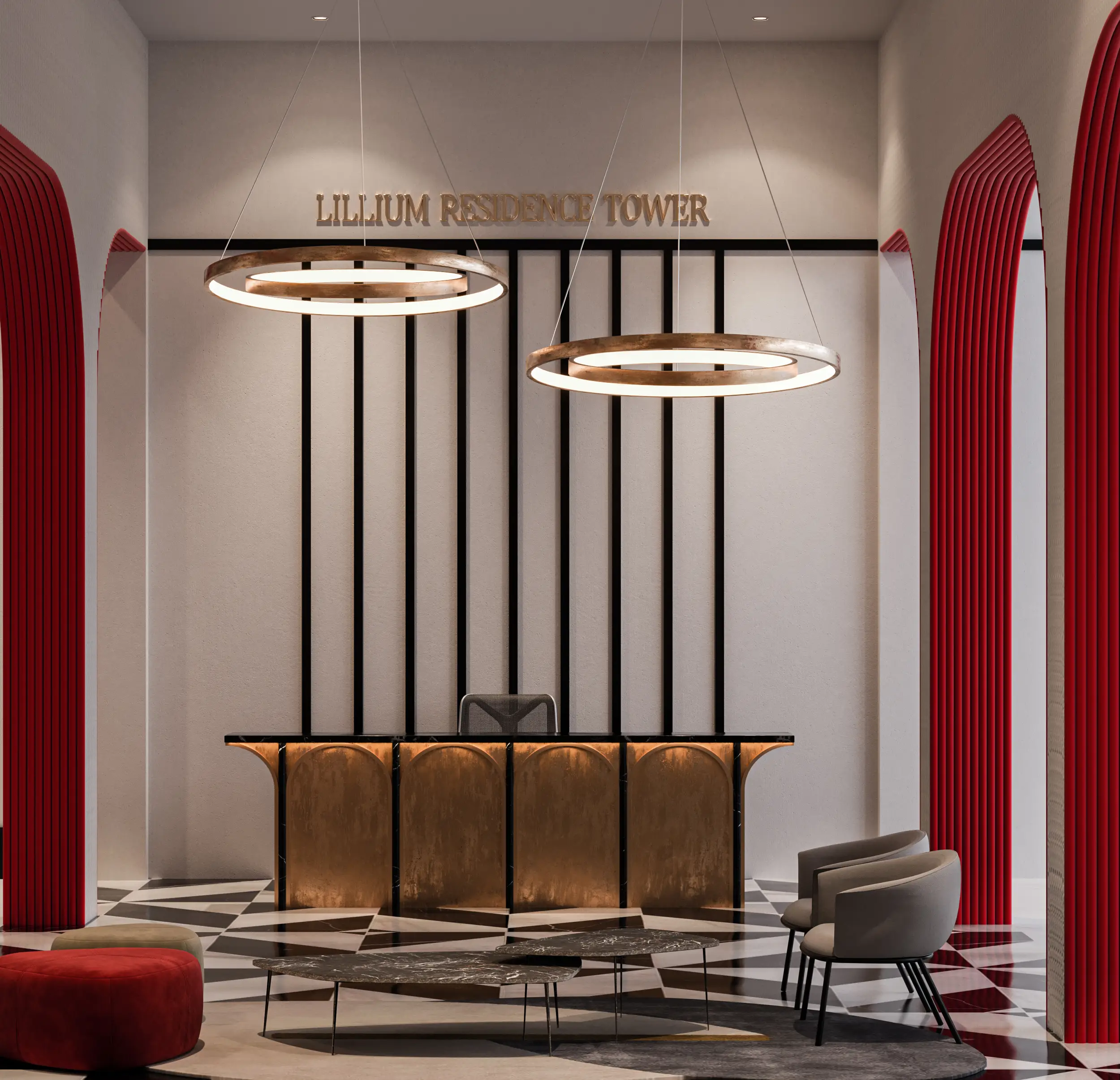 Lilium Tower - Lobby Interior | Tiger Group