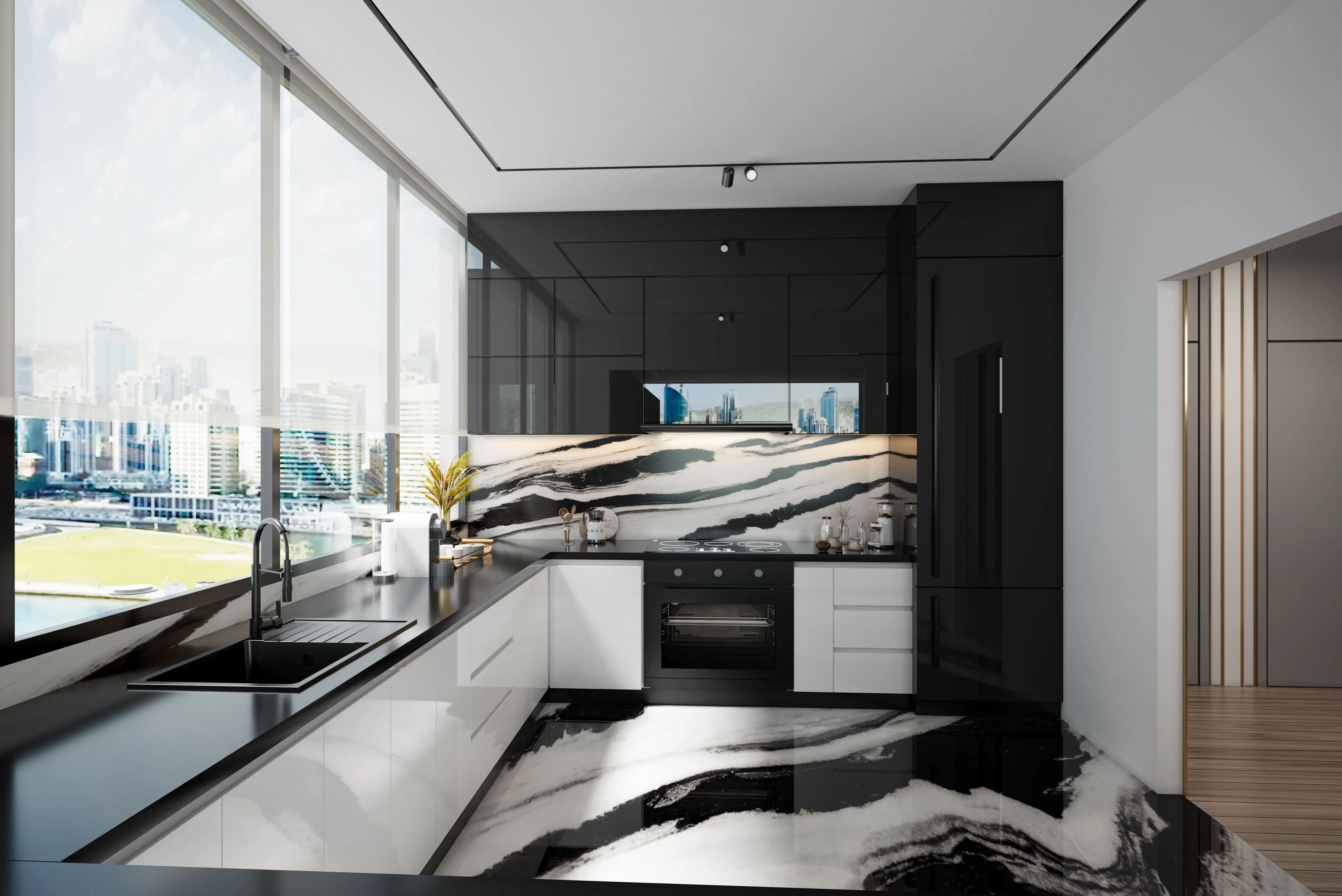 Trillionaire Residences - Kitchen Interior | Binghatti Developers