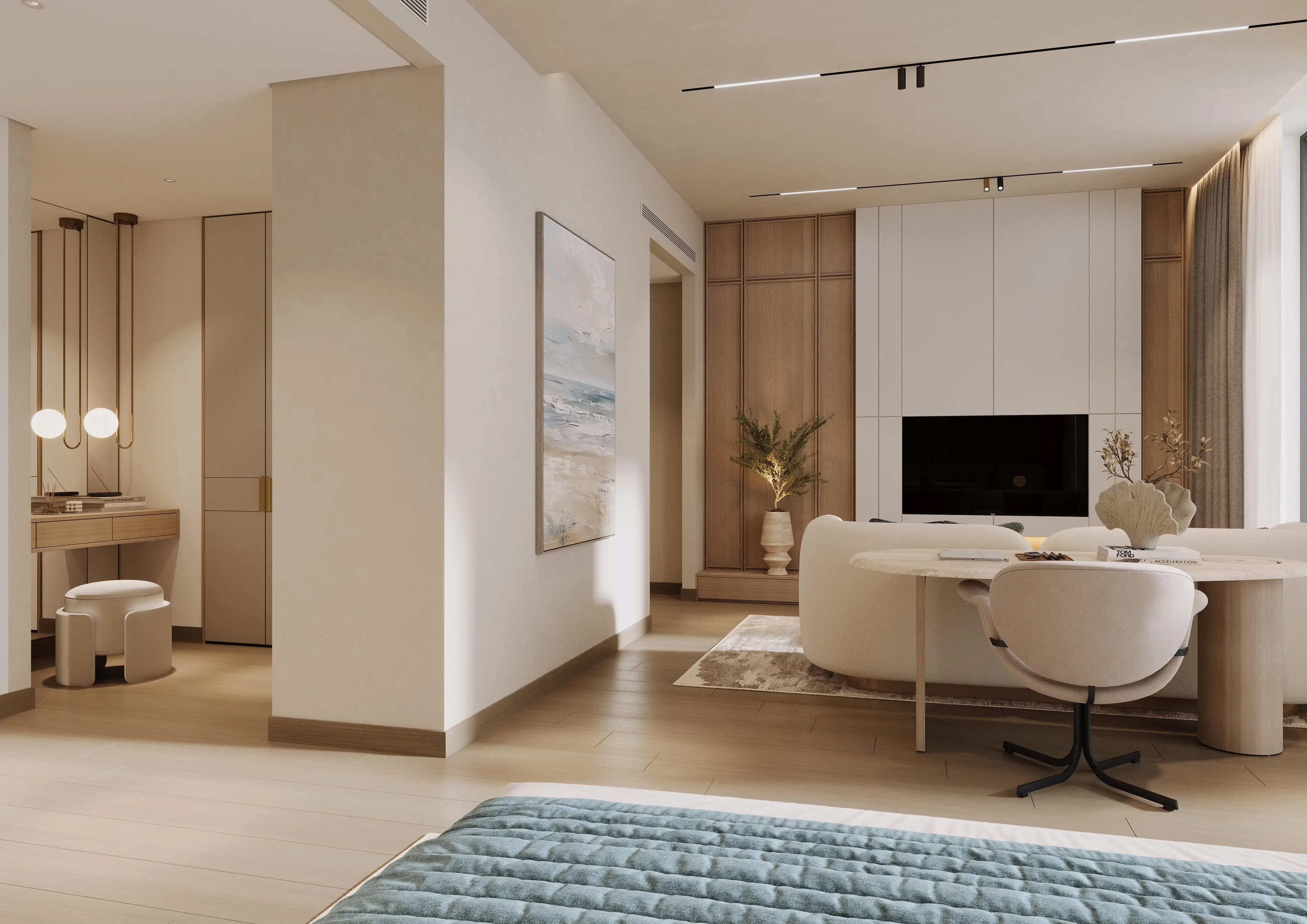 Azizi Wasel - Living Room Interior | Azizi Developments