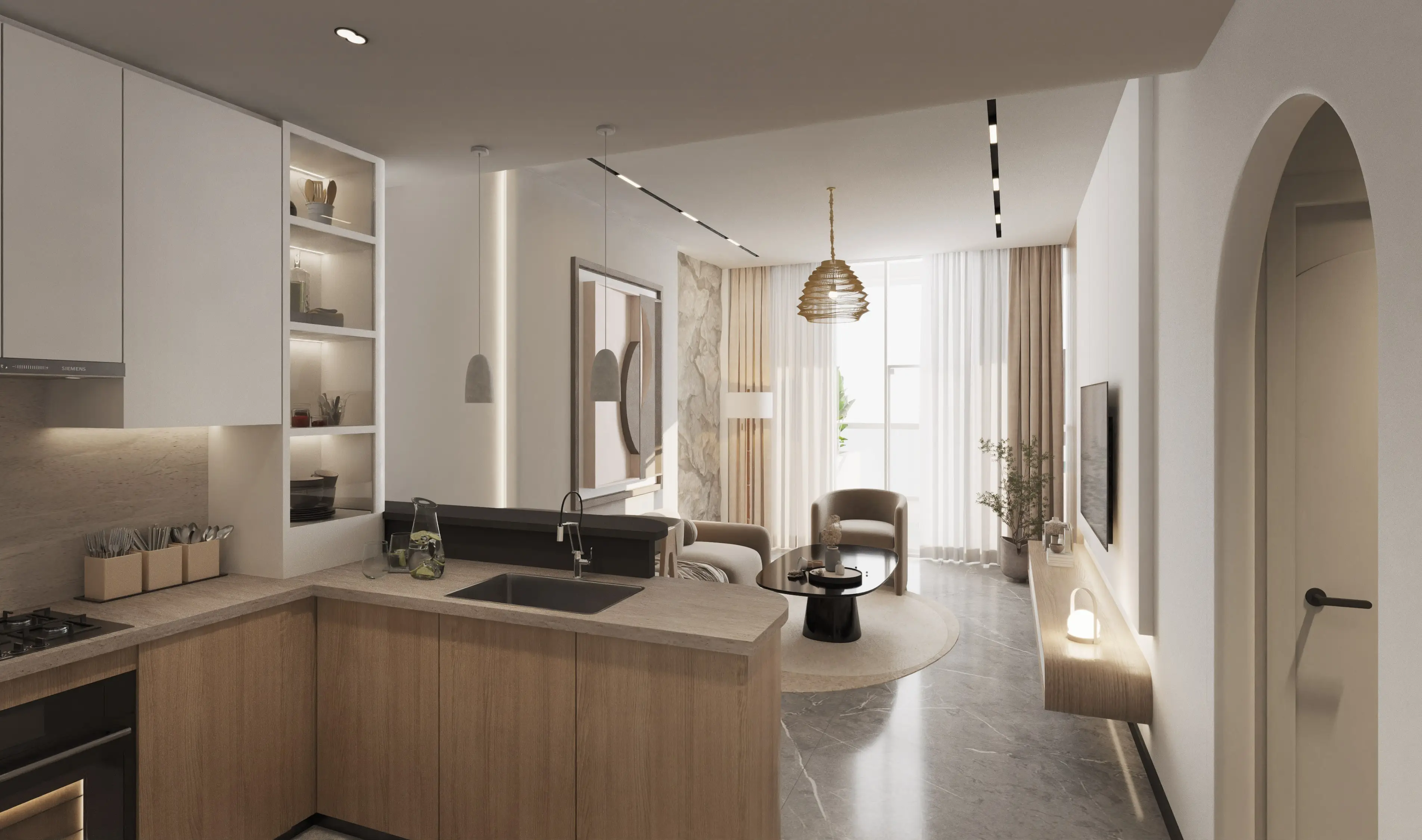 Samana Portofino - Kitchen Interior | Samana Developers