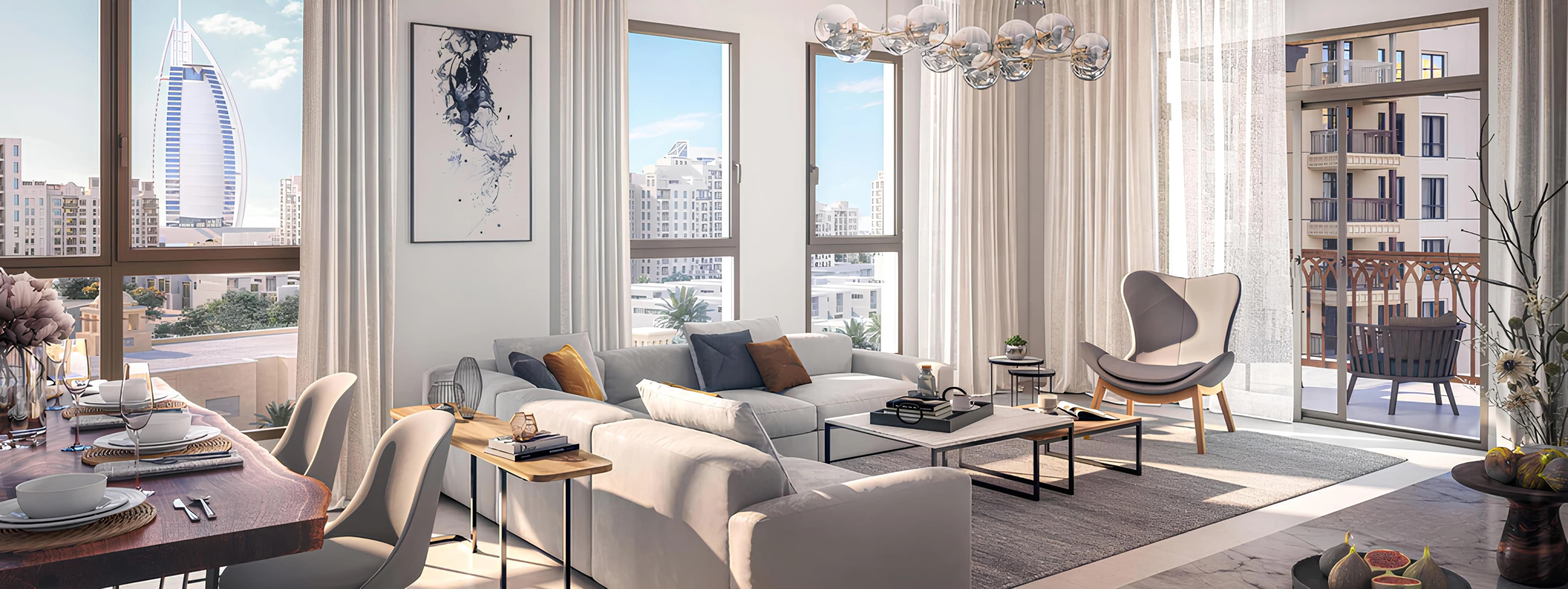 Jadeel - Living Room Interior | Meraas Developer