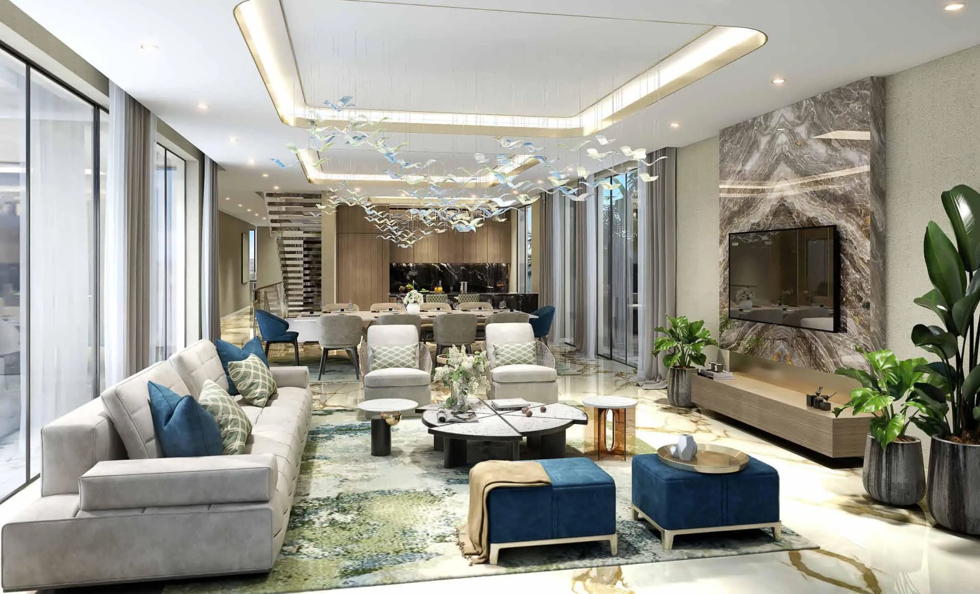 Damac Islands - Bali 3 - Living Room Interior | DAMAC Properties