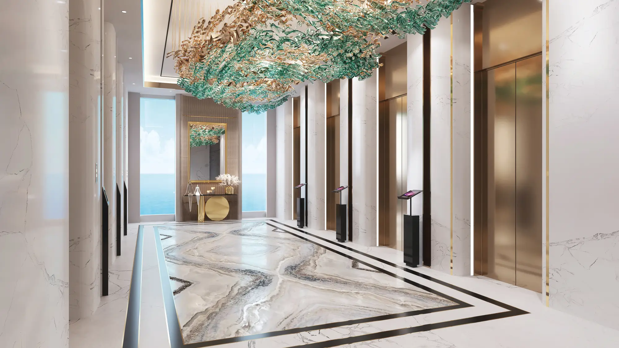 Oceanz 1 and 2 - Lobby Interior | Danube Properties