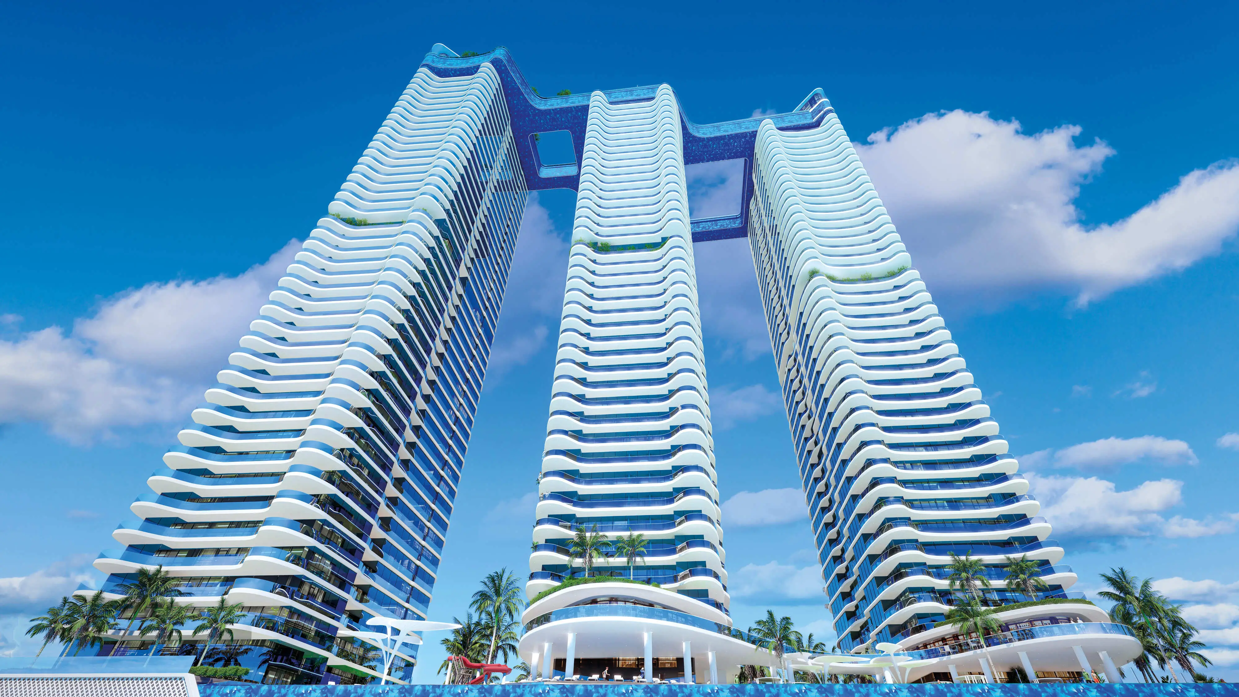 Oceanz 1 and 2 - Exterior Facade | Danube Properties