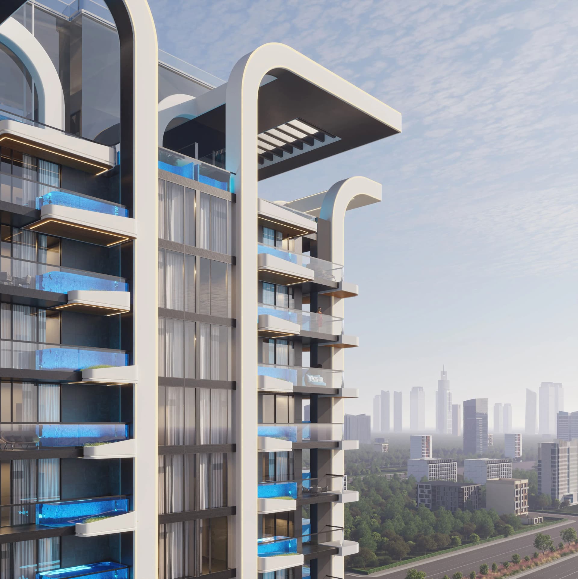 Samana Manhattan - Exterior Facade | Samana Developers