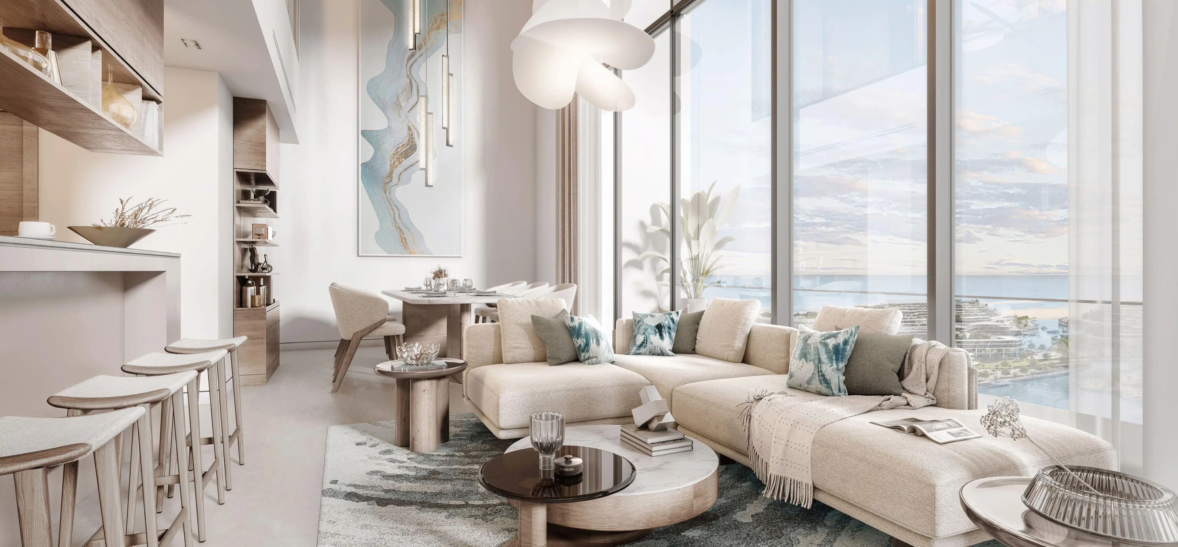 Starline Beach Residences - Living Room Interior | Sobha Realty