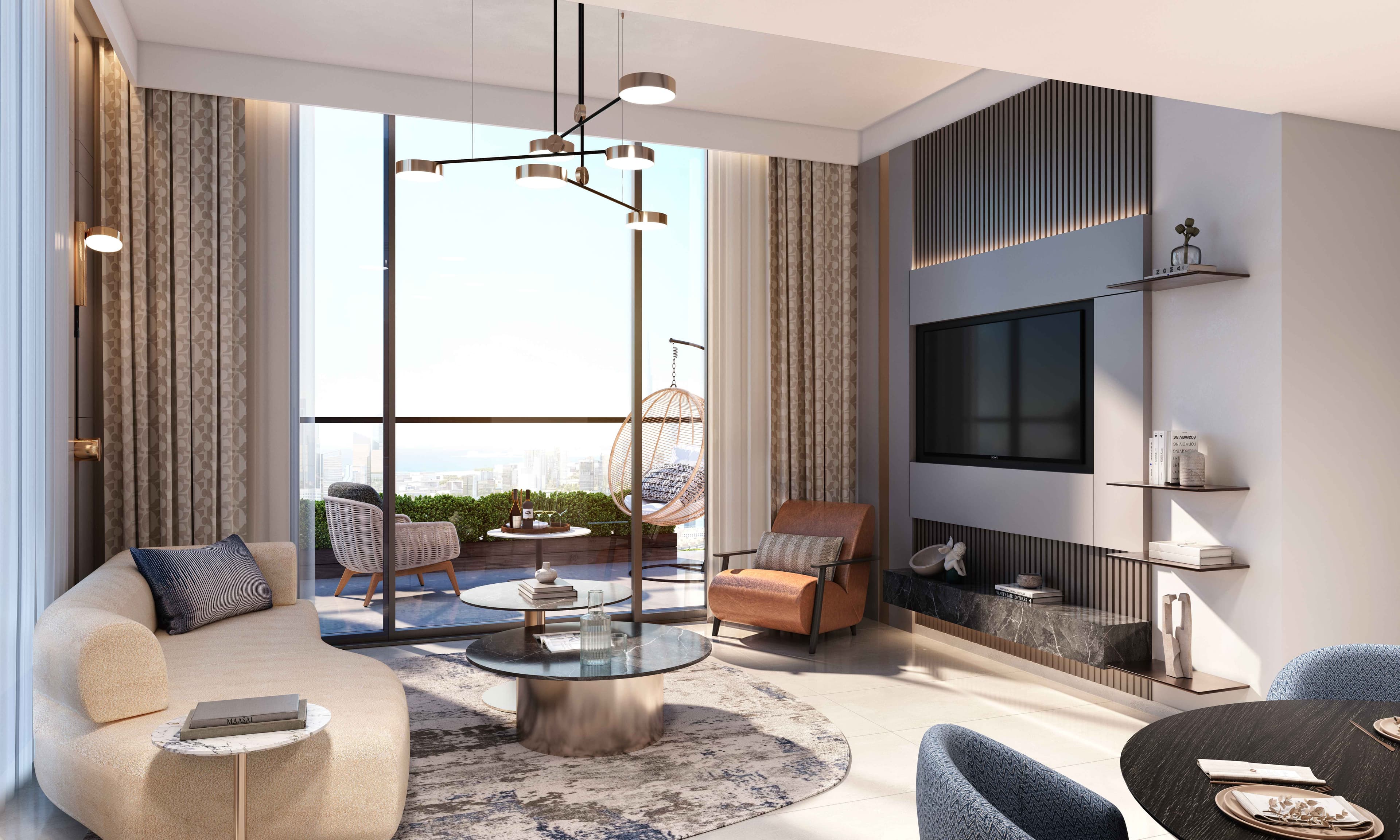 Azizi Milan - Living Room Interior | Azizi Developments