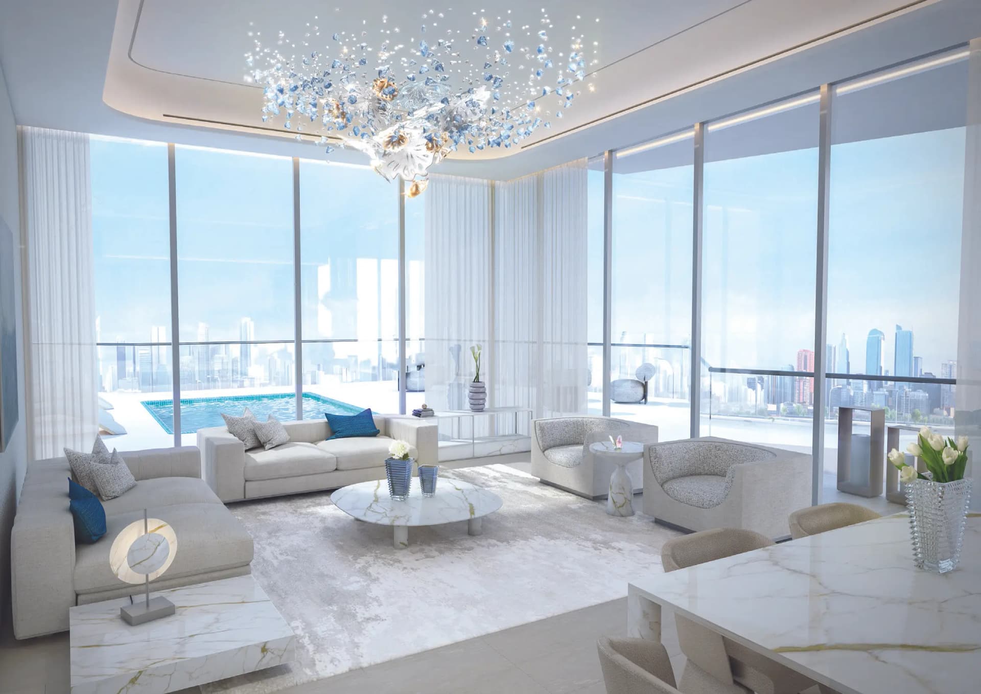 Luxury Canal - Living Room Interior | Prestige One