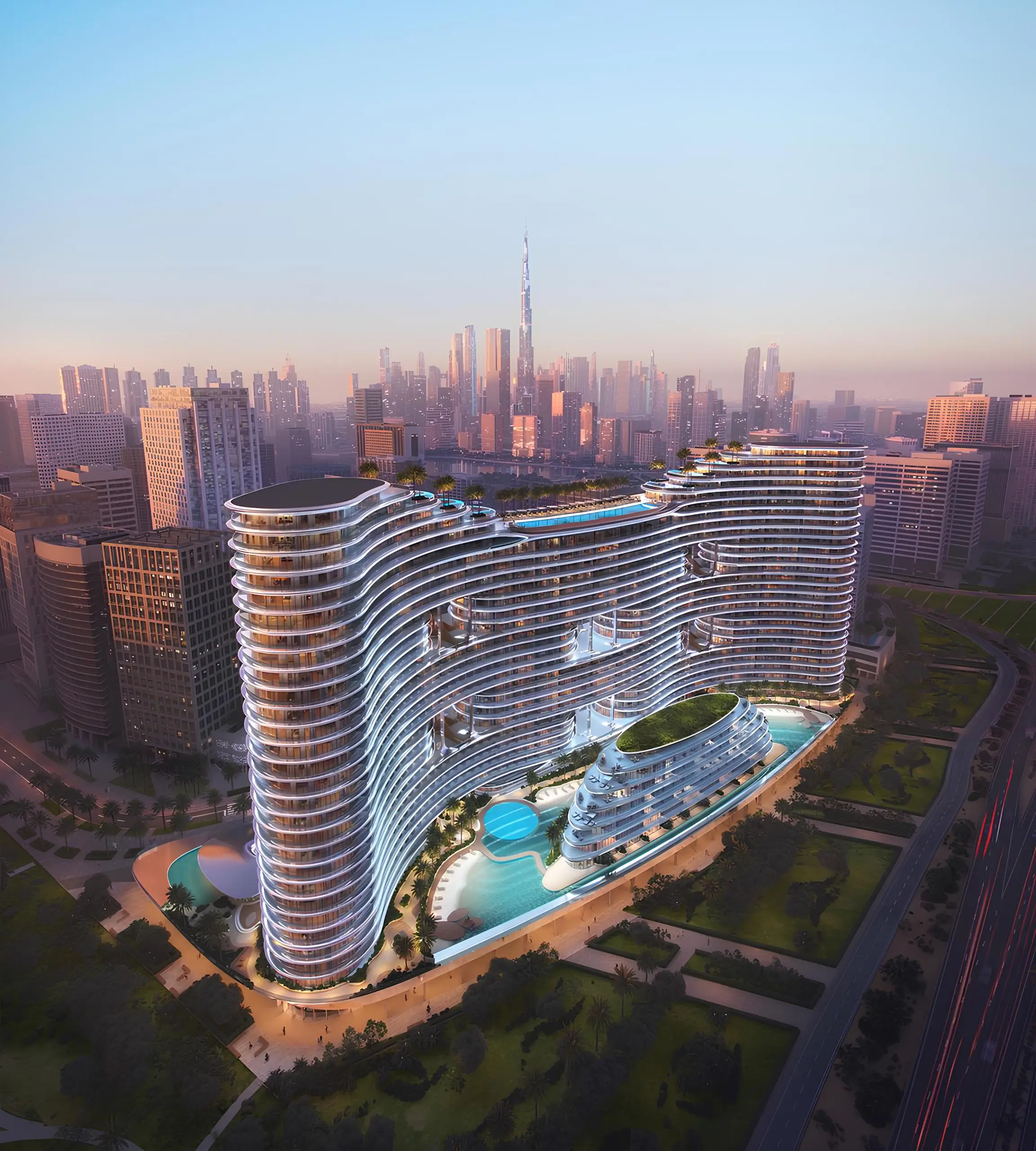 Binghatti Aquarise - Exterior Facade | Binghatti Developers