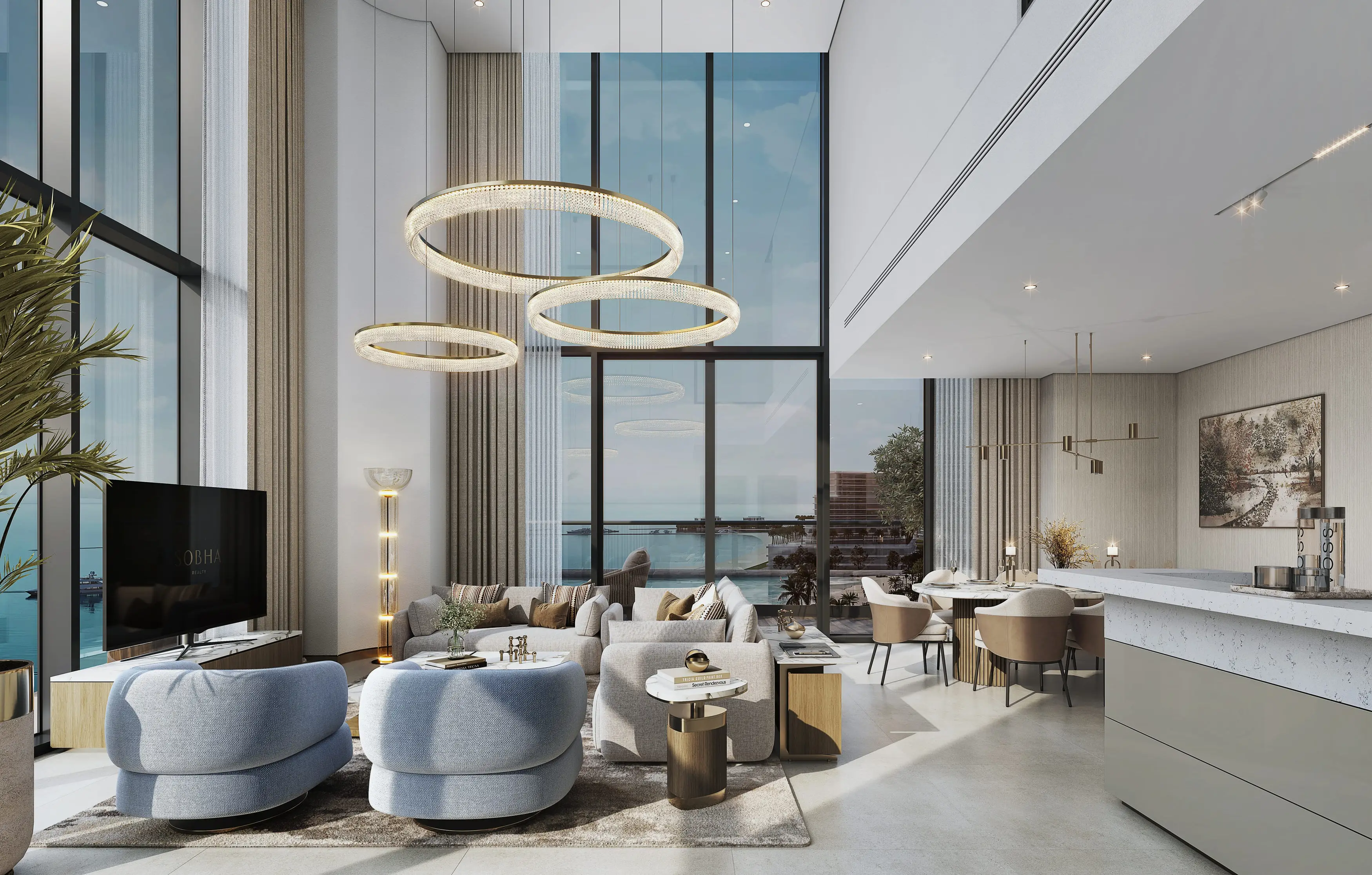 Aquamont - Living Room Interior | Sobha Realty