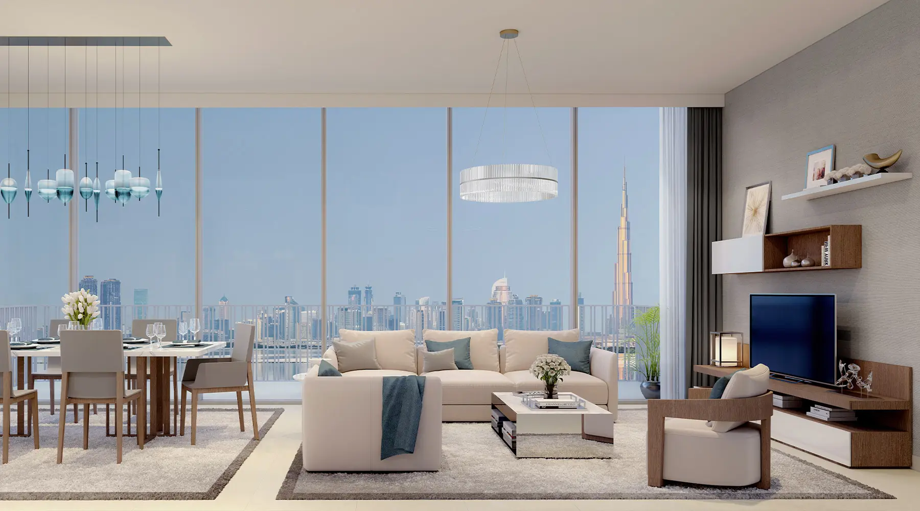 Harbour Gate - Living Room Interior | Emaar Properties
