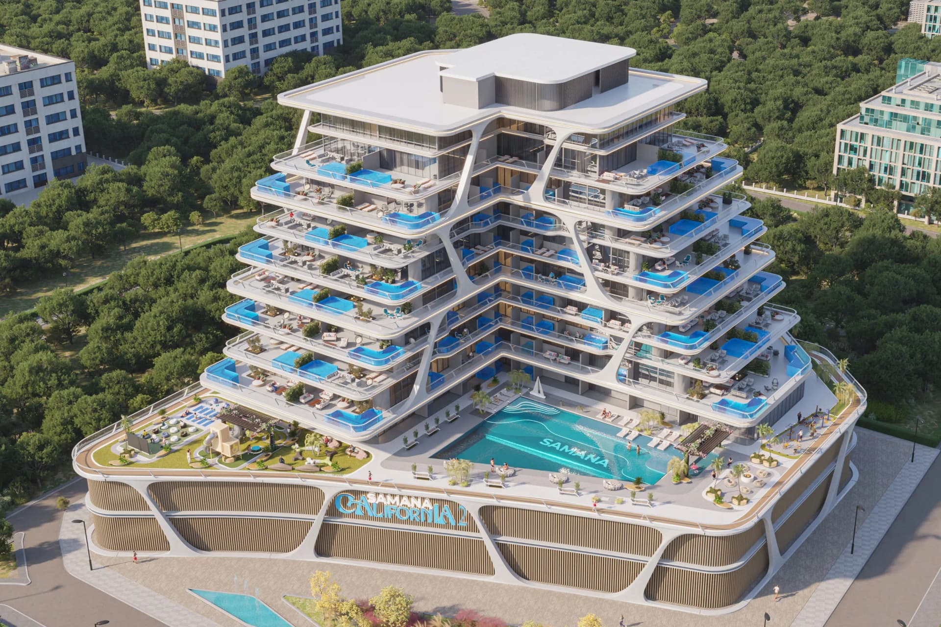 California 2 - Exterior Facade | Samana Developers