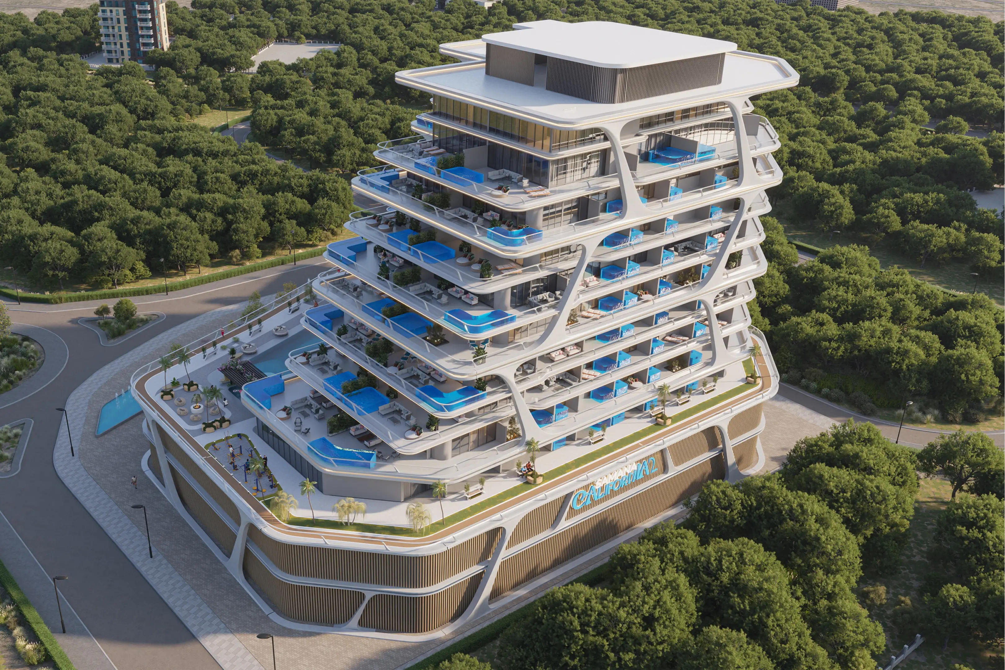 California 2 - Exterior Facade | Samana Developers