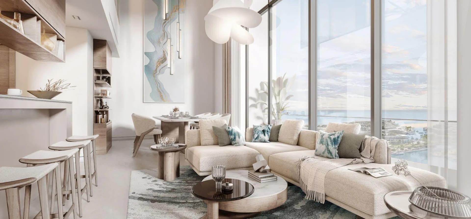 Pristine Beach Residences - Living Room Interior | Sobha Realty