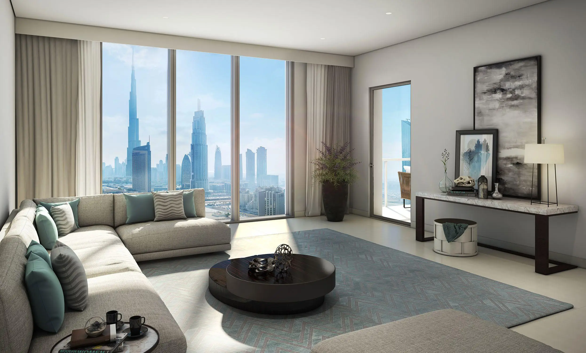 Downtown Views II - Living Room Interior | Emaar Properties