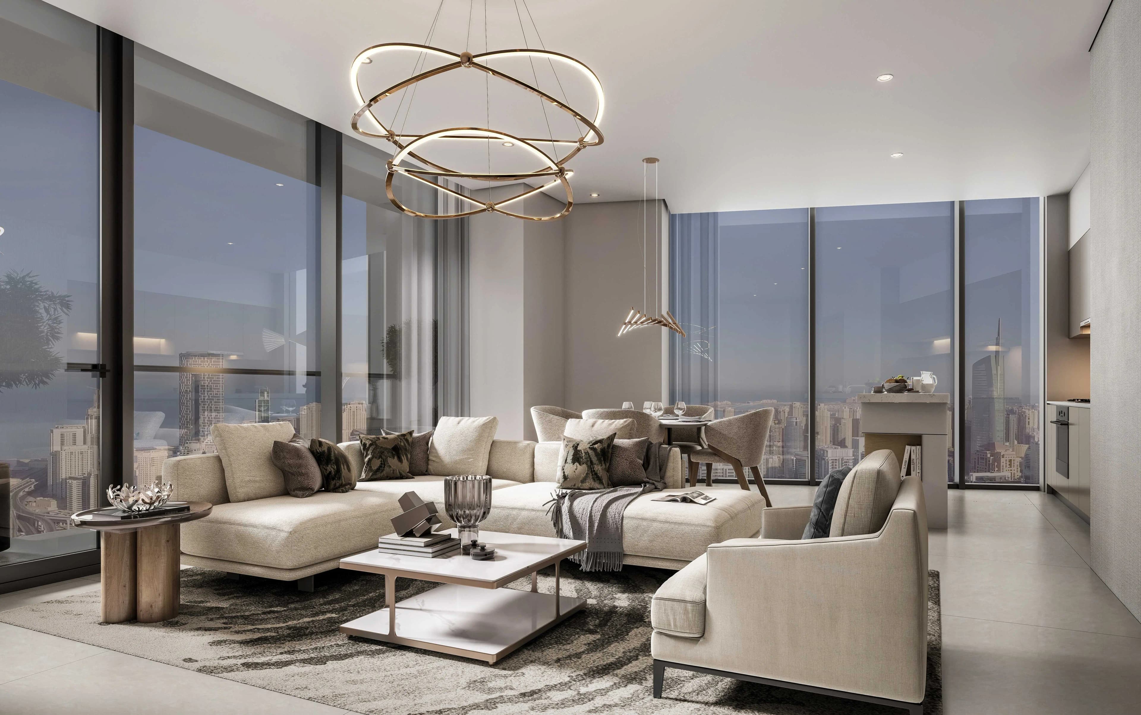 The Eden at Sobha Central - Living Room Interior | Sobha Realty