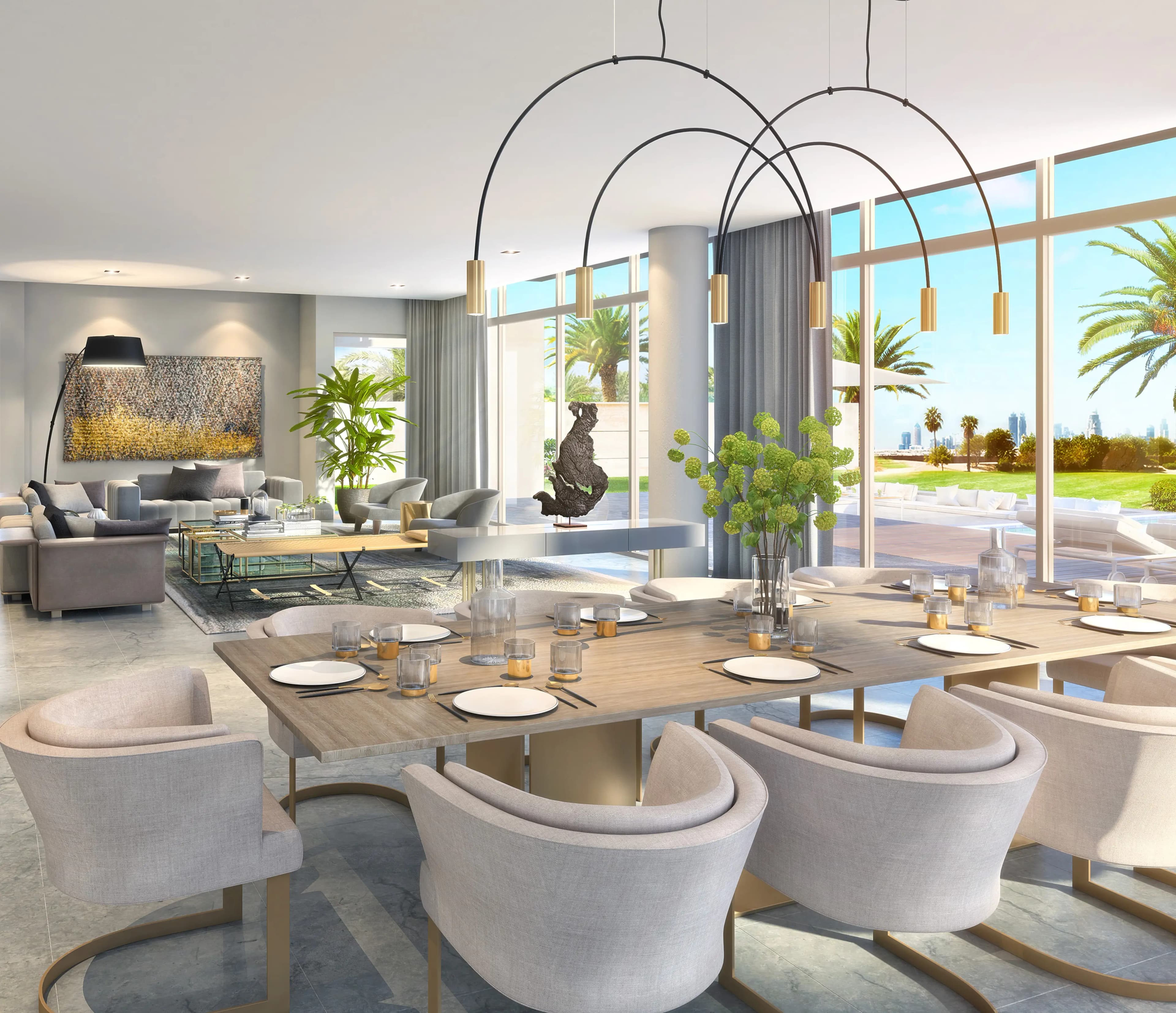 Golf Place - Living Room Interior | Emaar Properties