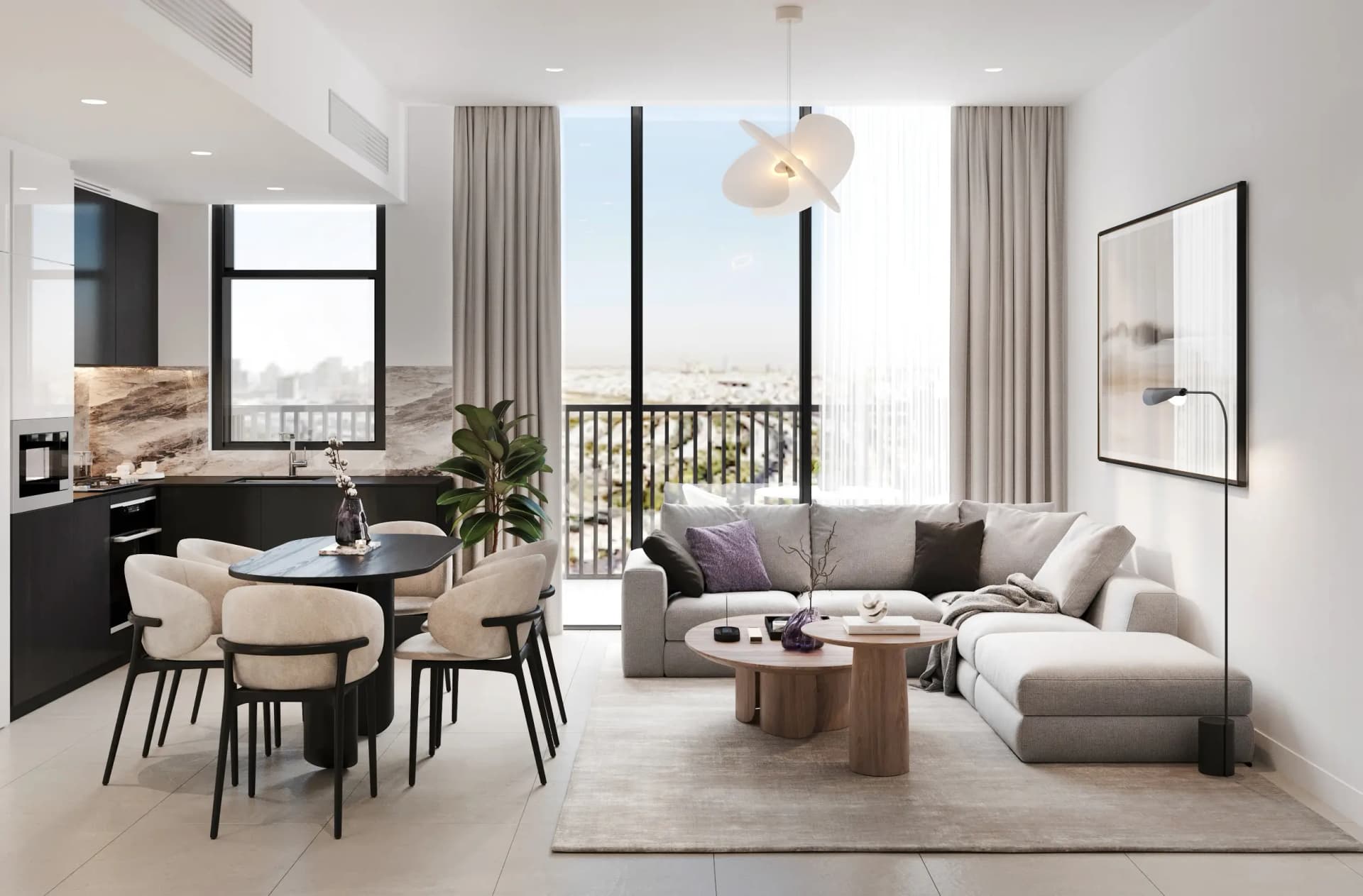 ALTA V1EW - Living Room Interior | Object One Real Estate Development