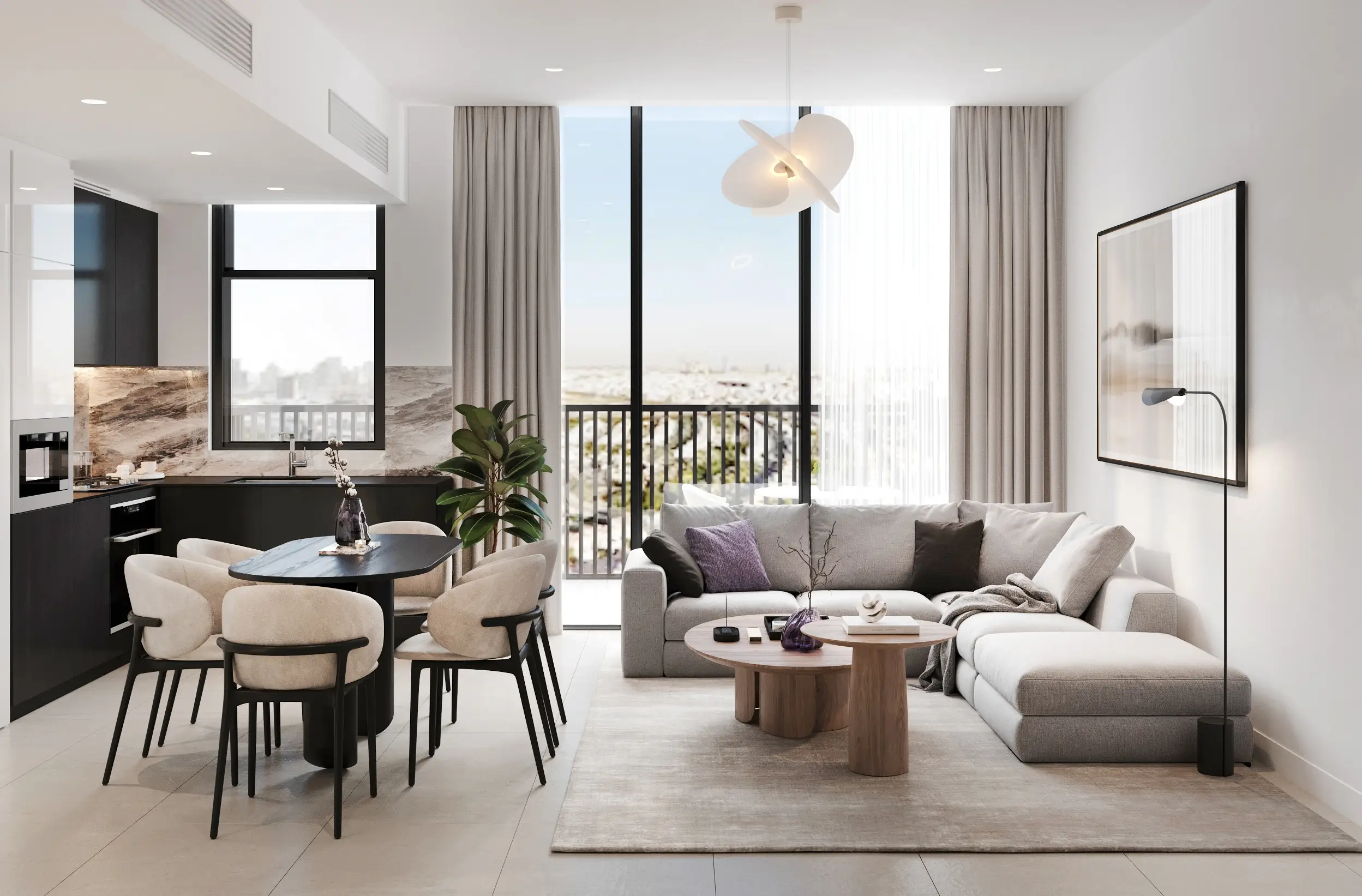 ALTA V1EW - Living Room Interior | Object One Real Estate Development