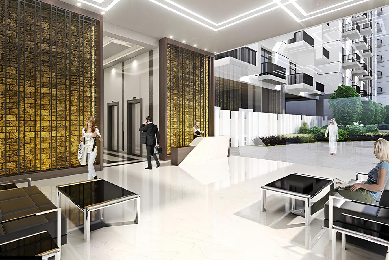 Lawnz - Lobby Interior | Danube Properties