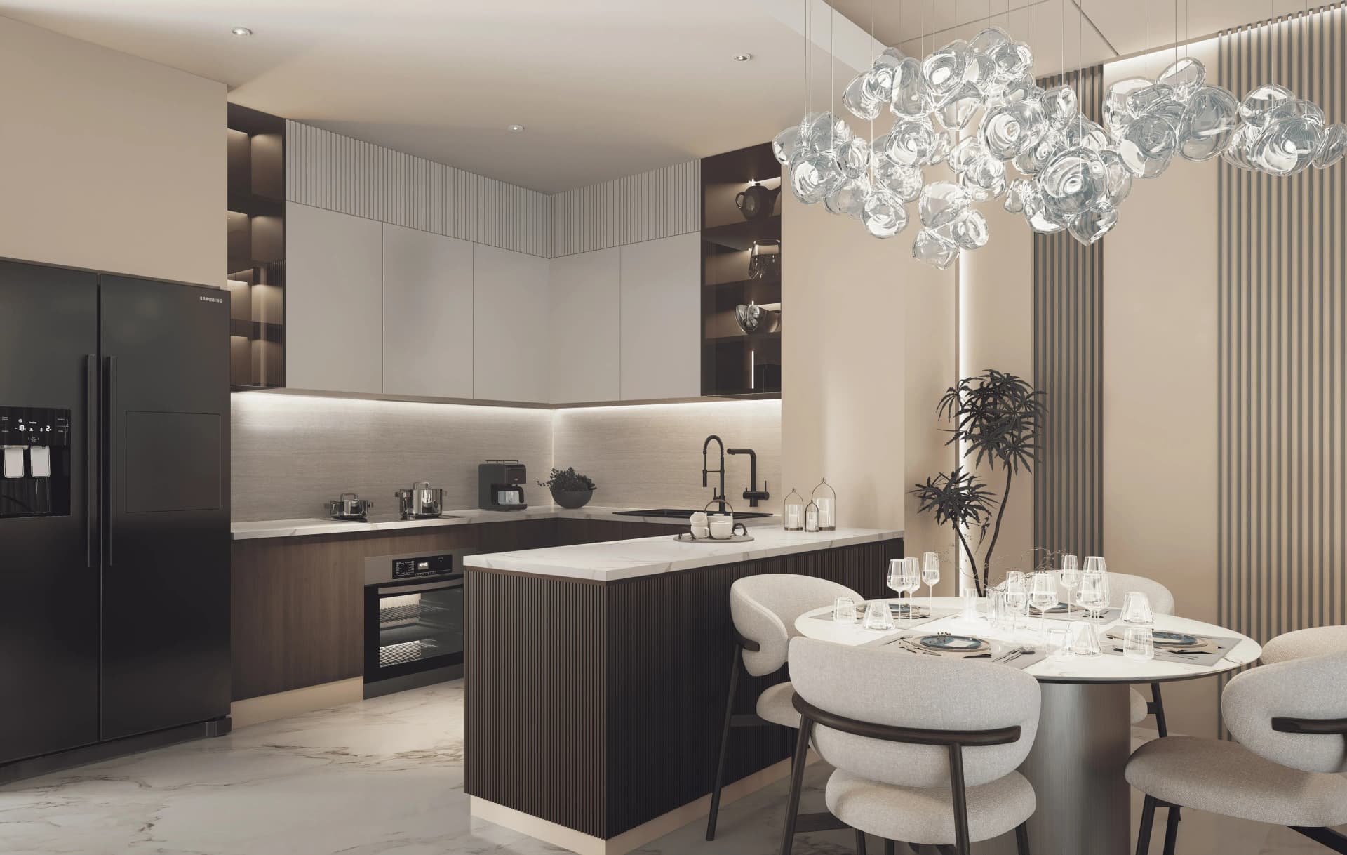 Ocean Bay by SD - Kitchen Interior | Samana Developers