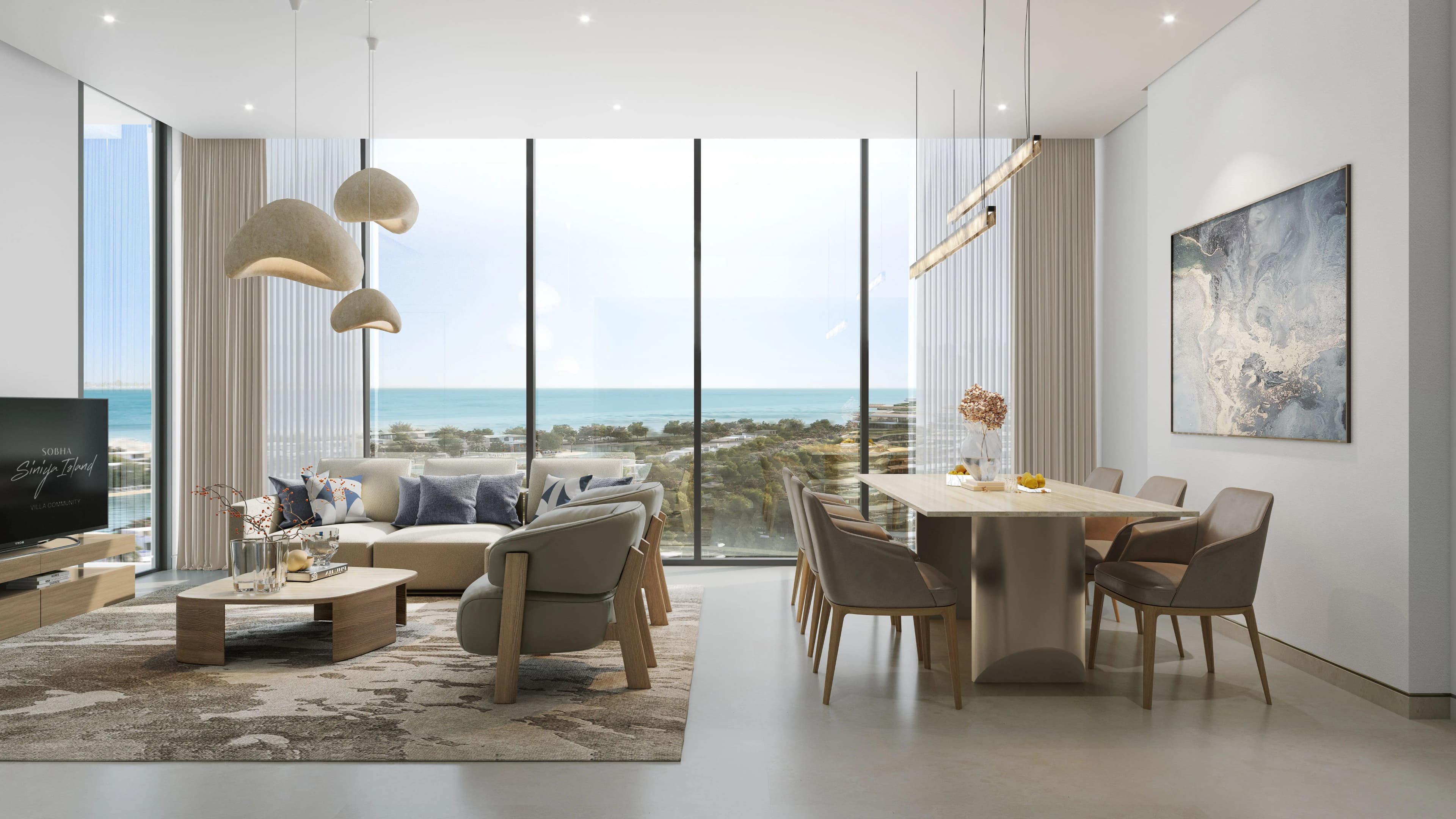 Canalside Marina Residences - Living Room Interior | Sobha Realty