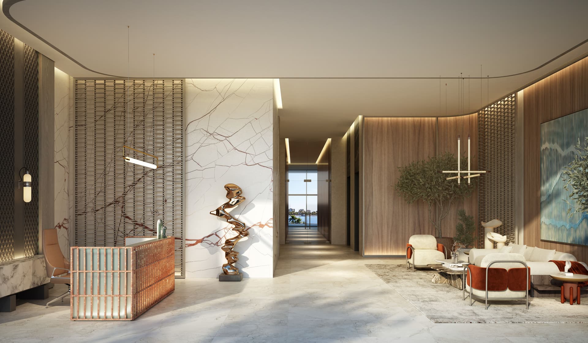 Bay Grove Residences - Phase 4 - Lobby Interior | Nakheel Properties