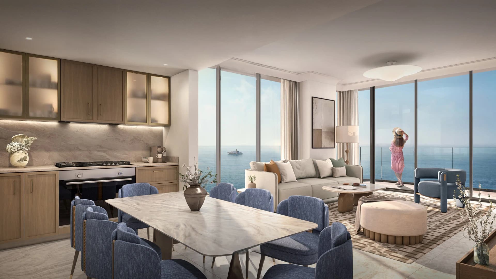 Address Residences Al Marjan Phase 1 - Living Room Interior | Emaar Properties