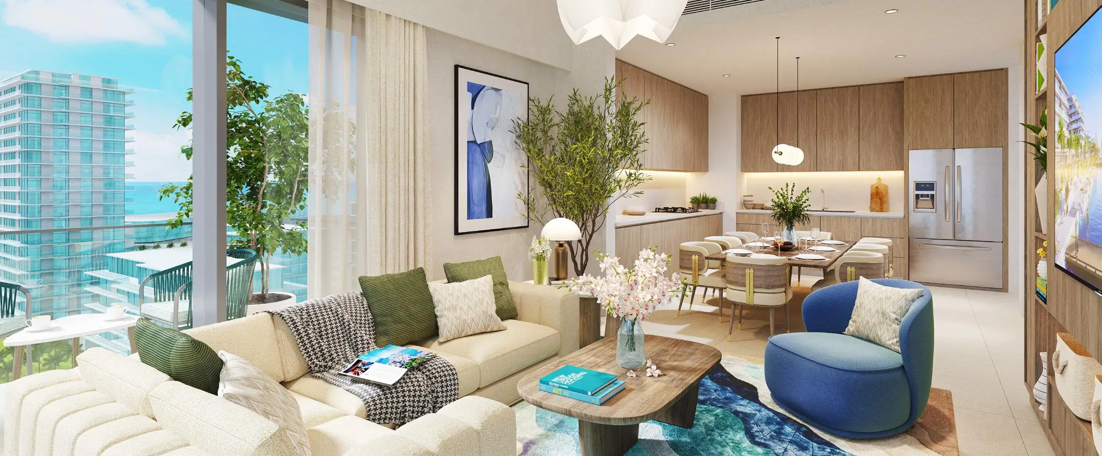 Seascape - Living Room Interior | Emaar Properties