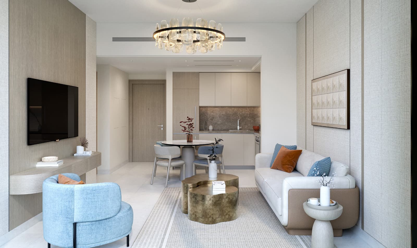 Azizi Abraham - Living Room Interior | Azizi Developments