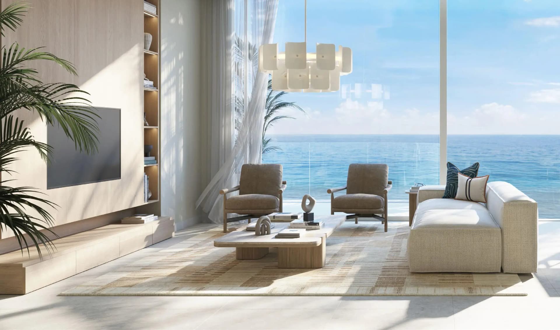 Fahid Beach Terraces - Living Room Interior | Aldar Properties