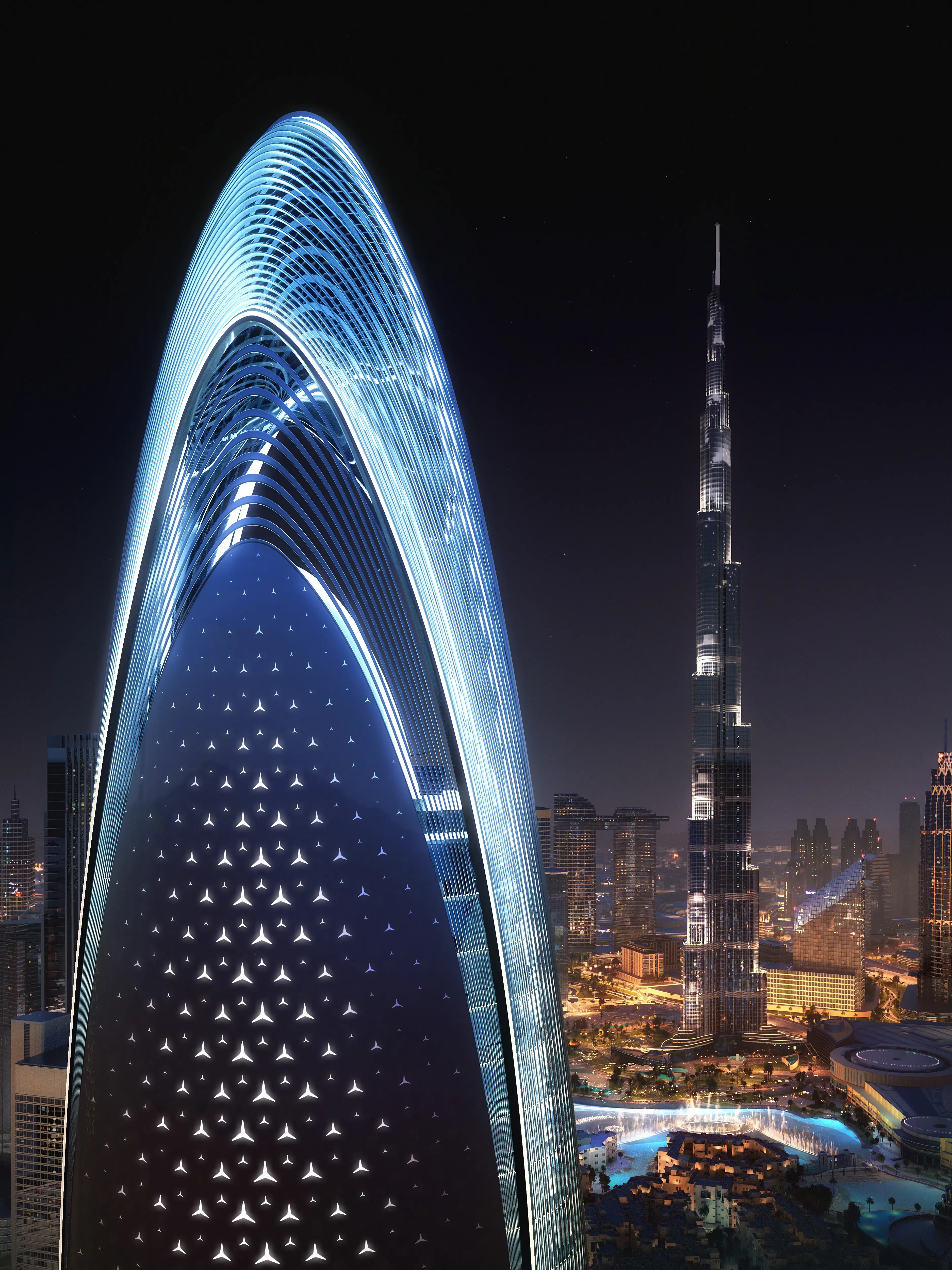 Mercedes-Benz Places - Exterior Facade | Binghatti Developers