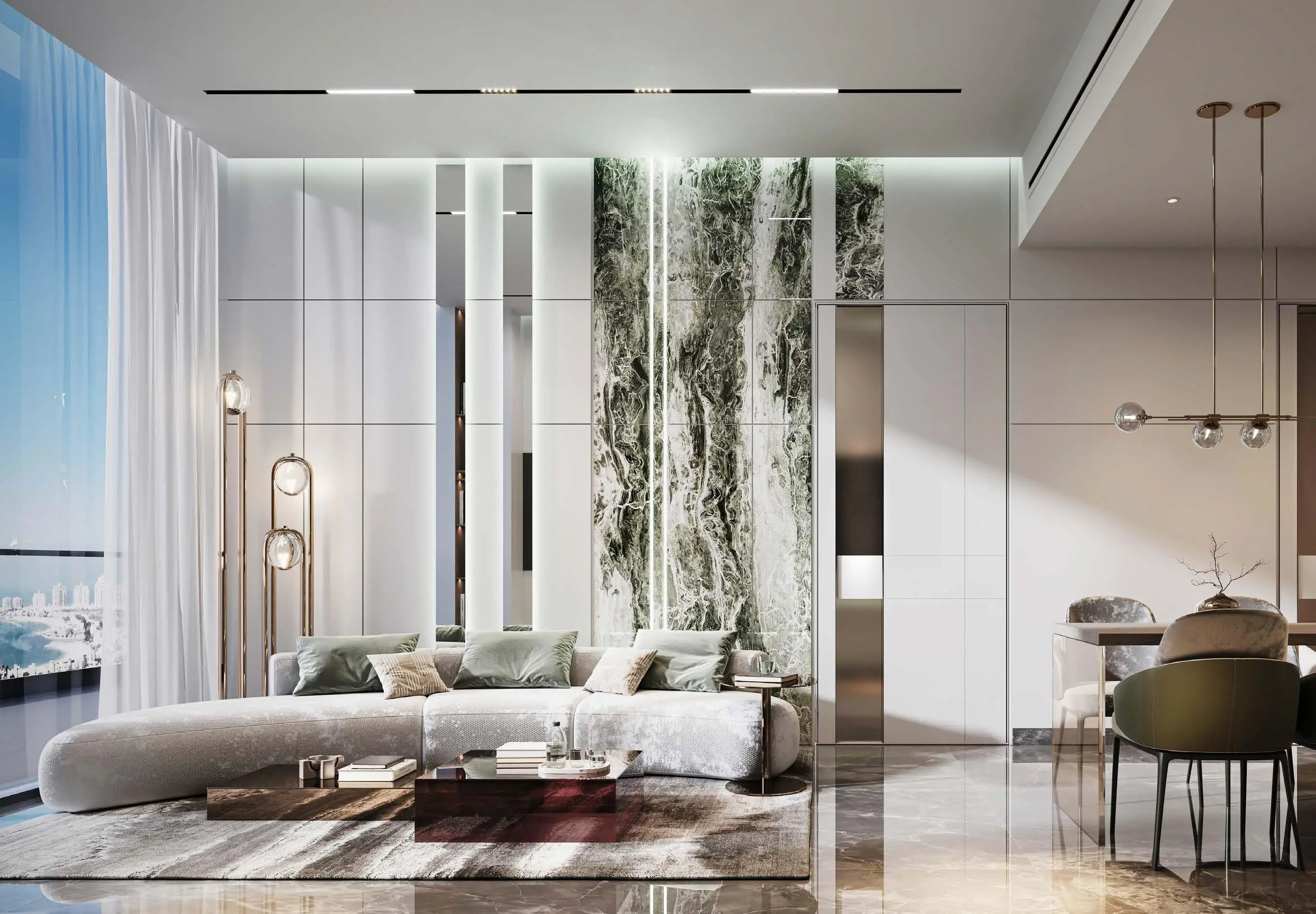 Imperial Garden - Living Room Interior | Samana Developers