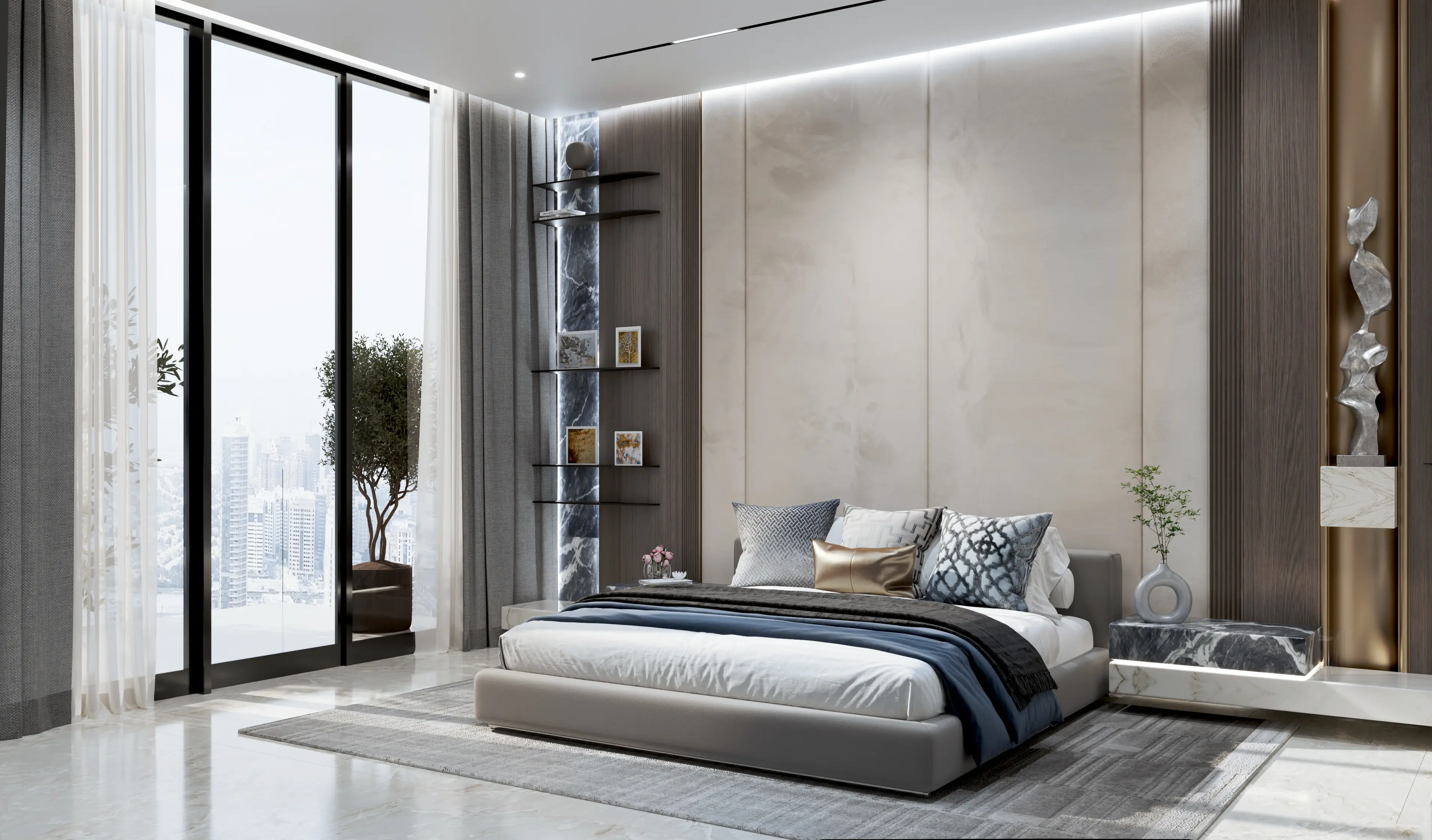 Samana Hills South 3 - Bedroom Interior | Samana Developers