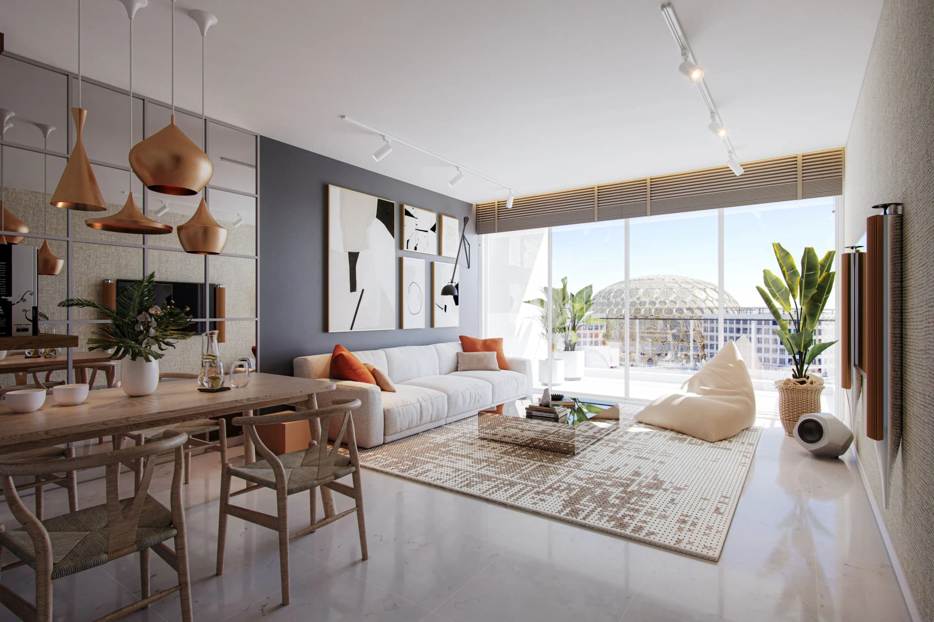 Sky Residences - Living Room Interior | Expo City