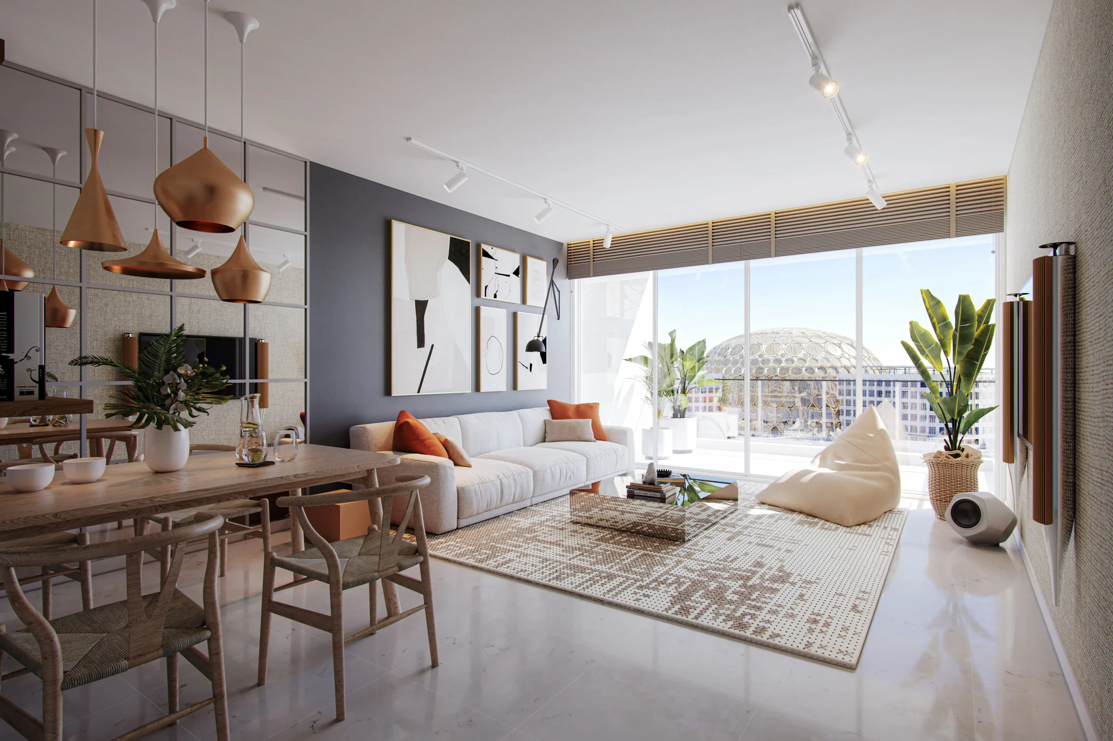 Sky Residences - Living Room Interior | Expo City