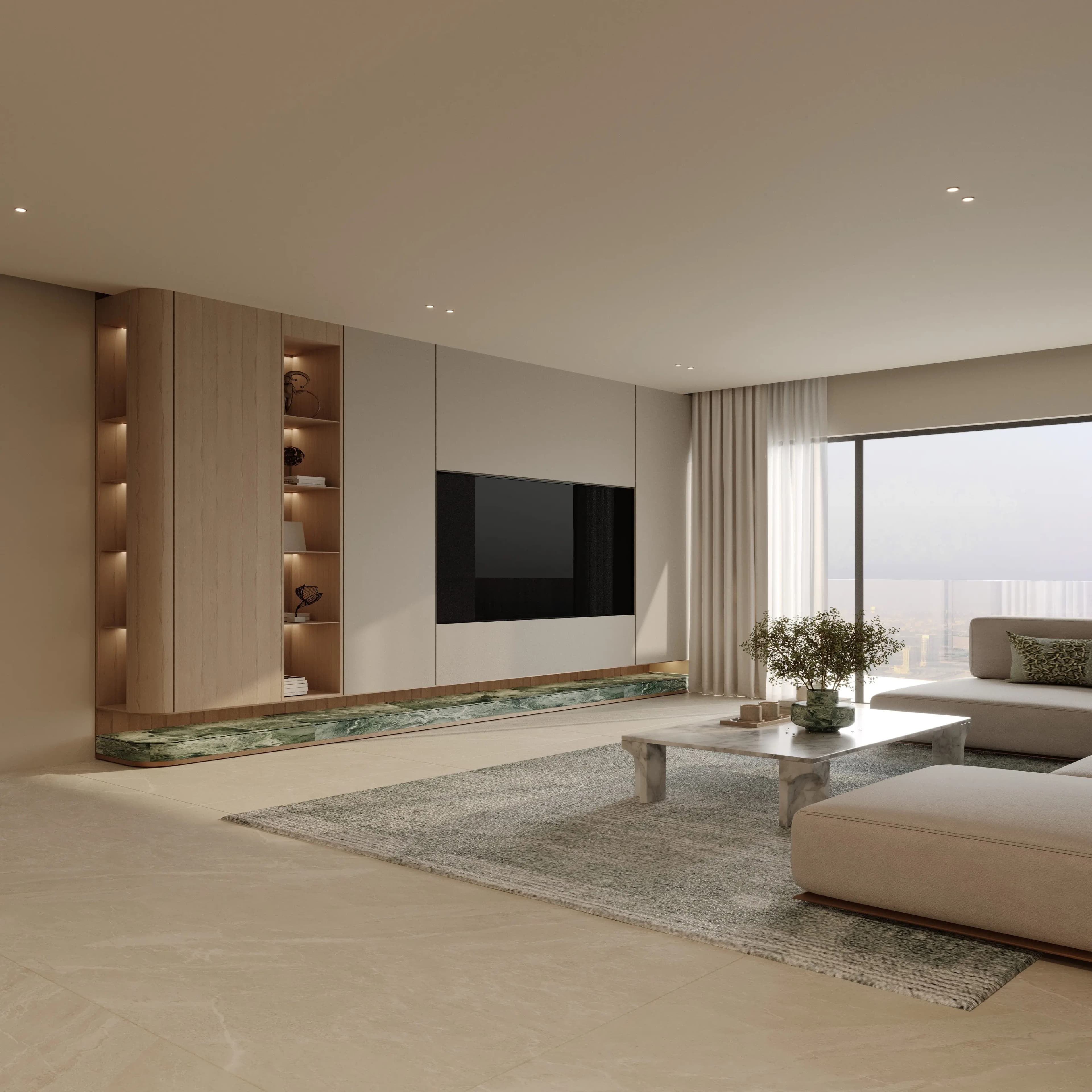 Binghatti Hillcrest - Living Room Interior | Binghatti Developers