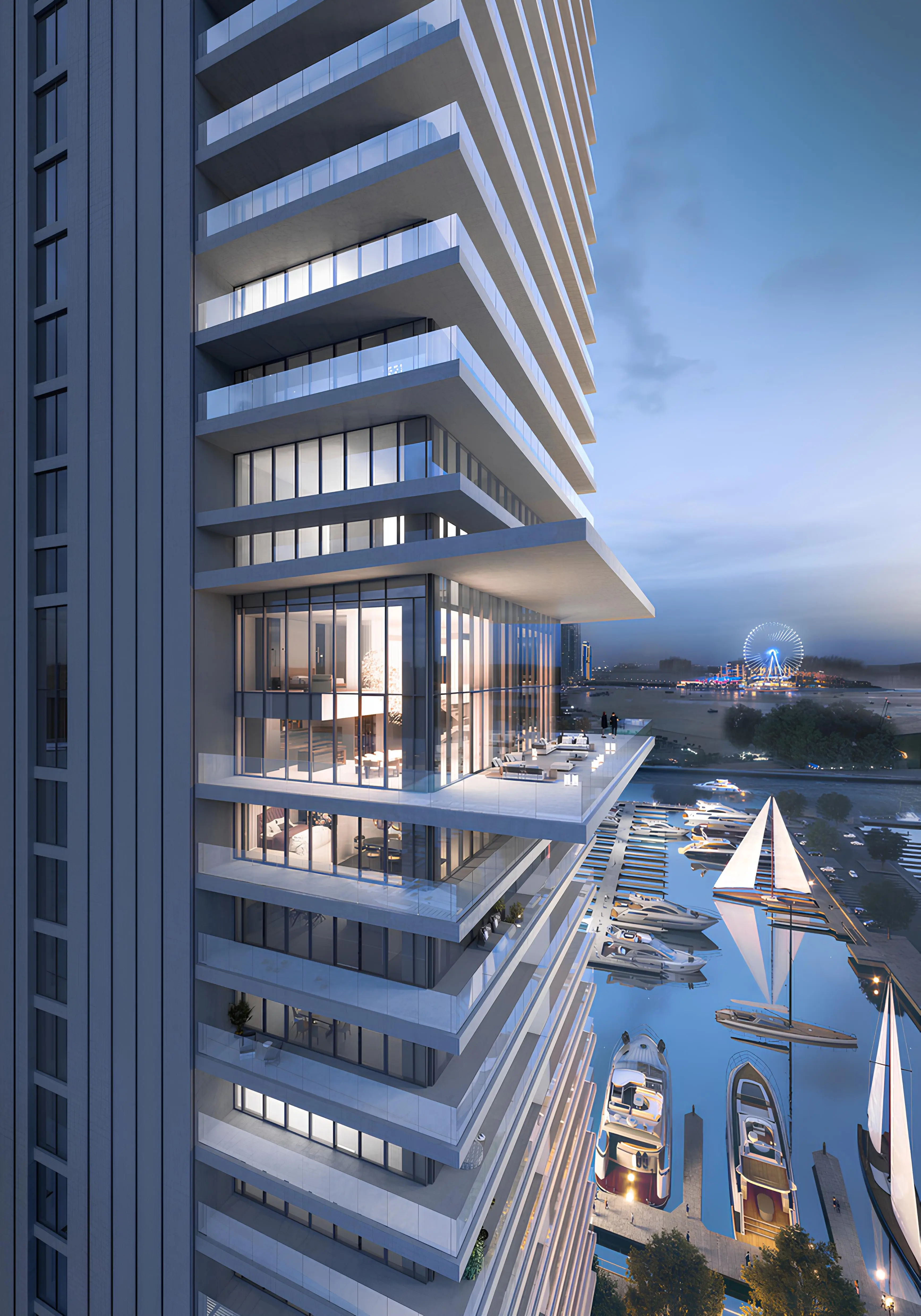 W Residences Tower 3 at Dubai Harbour - Exterior Facade | Arada Properties