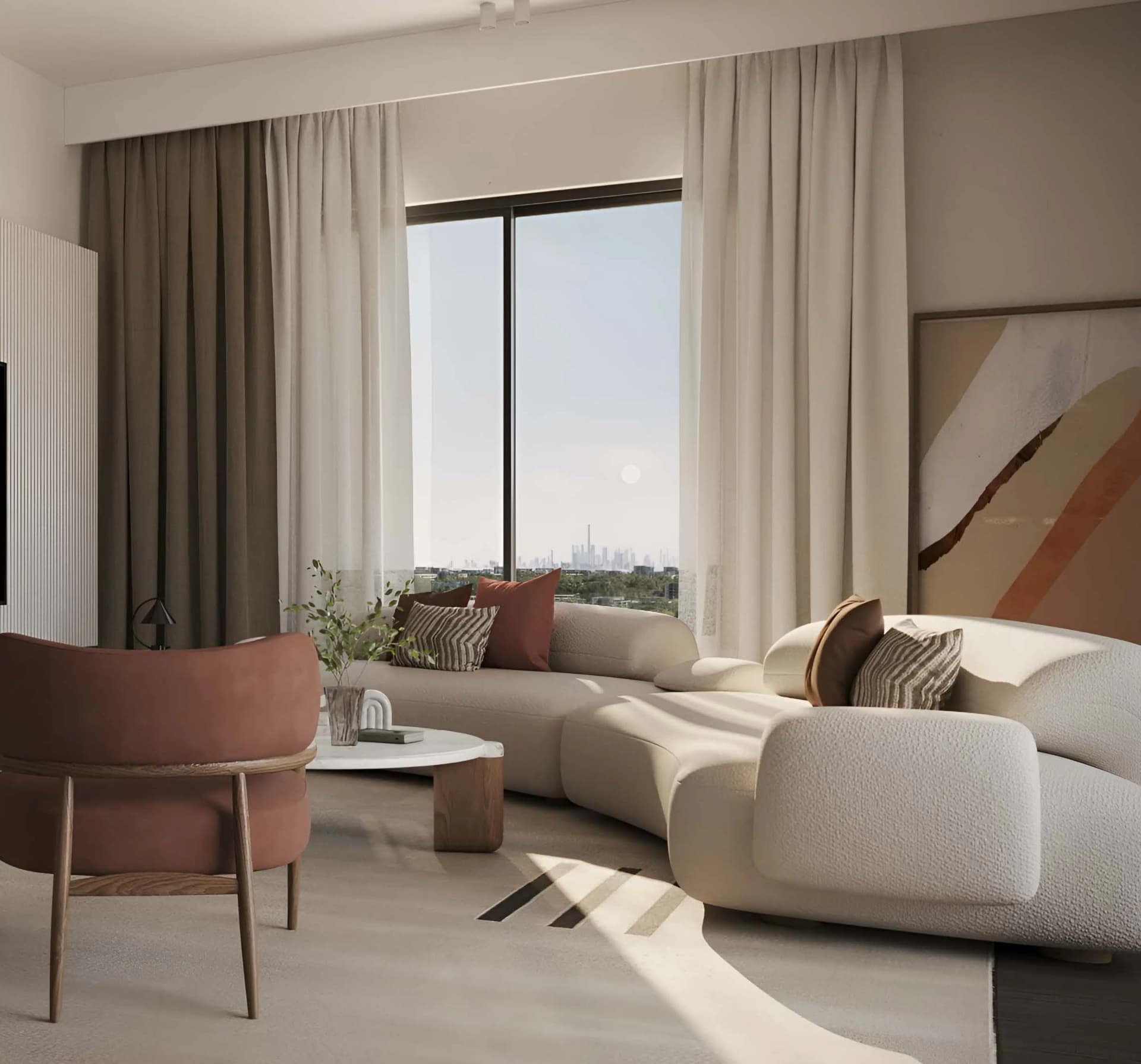 Ghaf Woods Distrikt 3 - Living Room Interior | Majid Al Futtaim