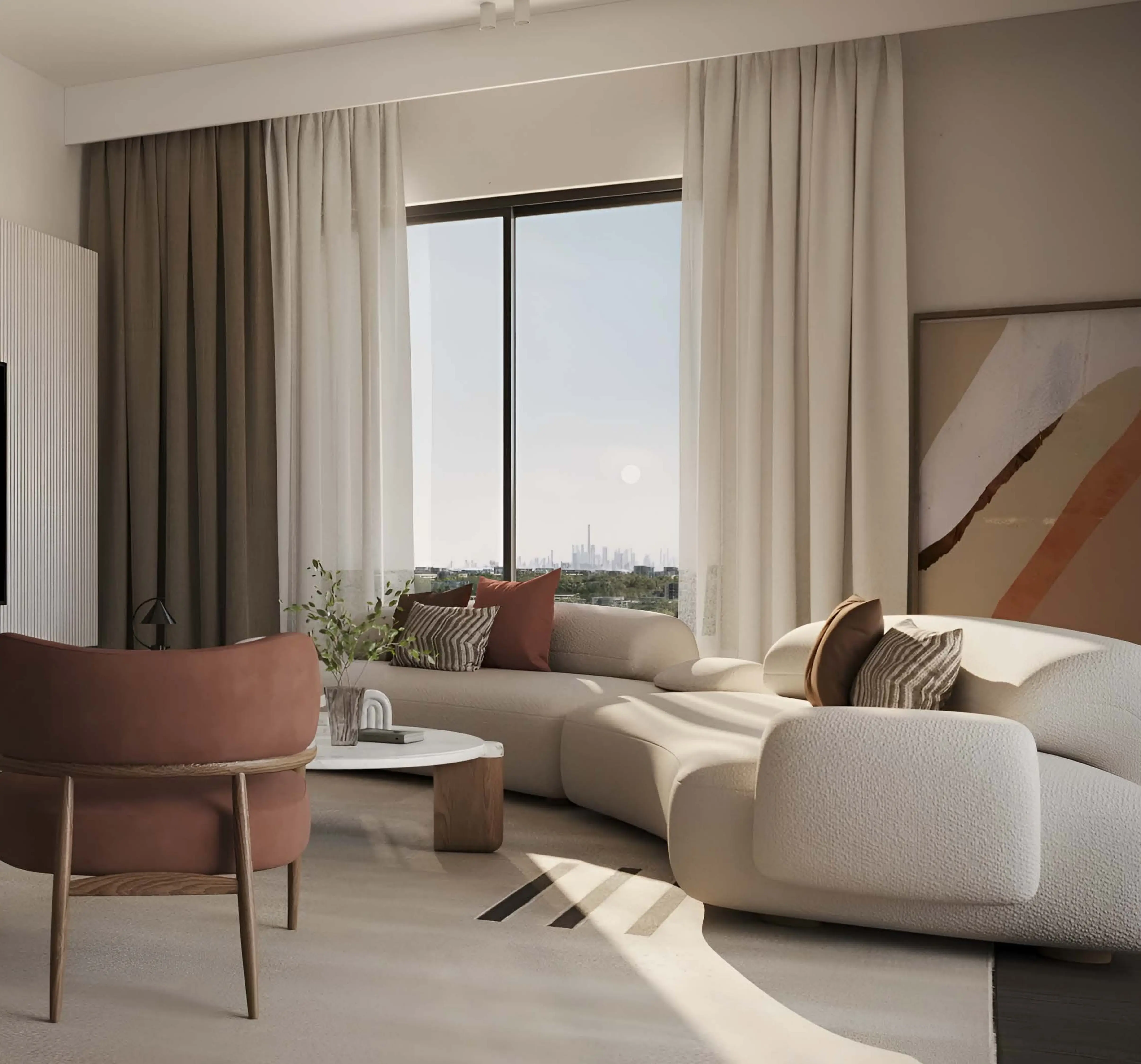 Ghaf Woods Distrikt 3 - Living Room Interior | Majid Al Futtaim