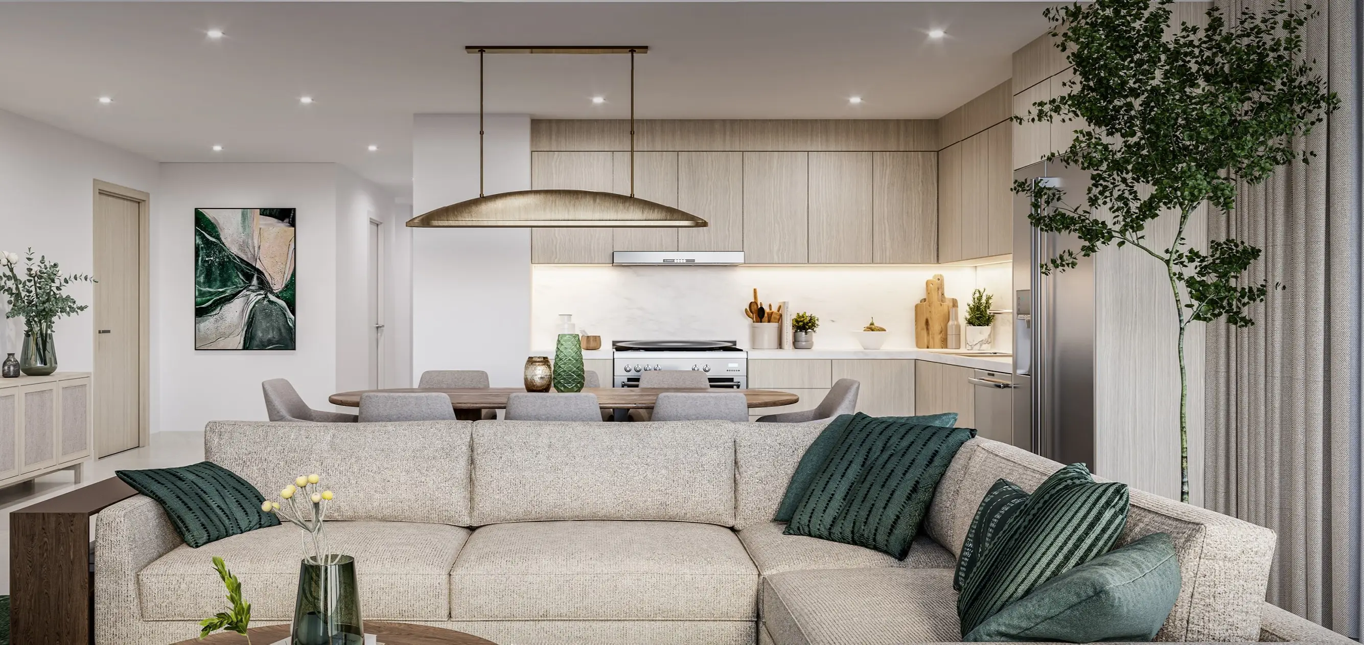 Golf Heights - Living Room Interior | Emaar Properties