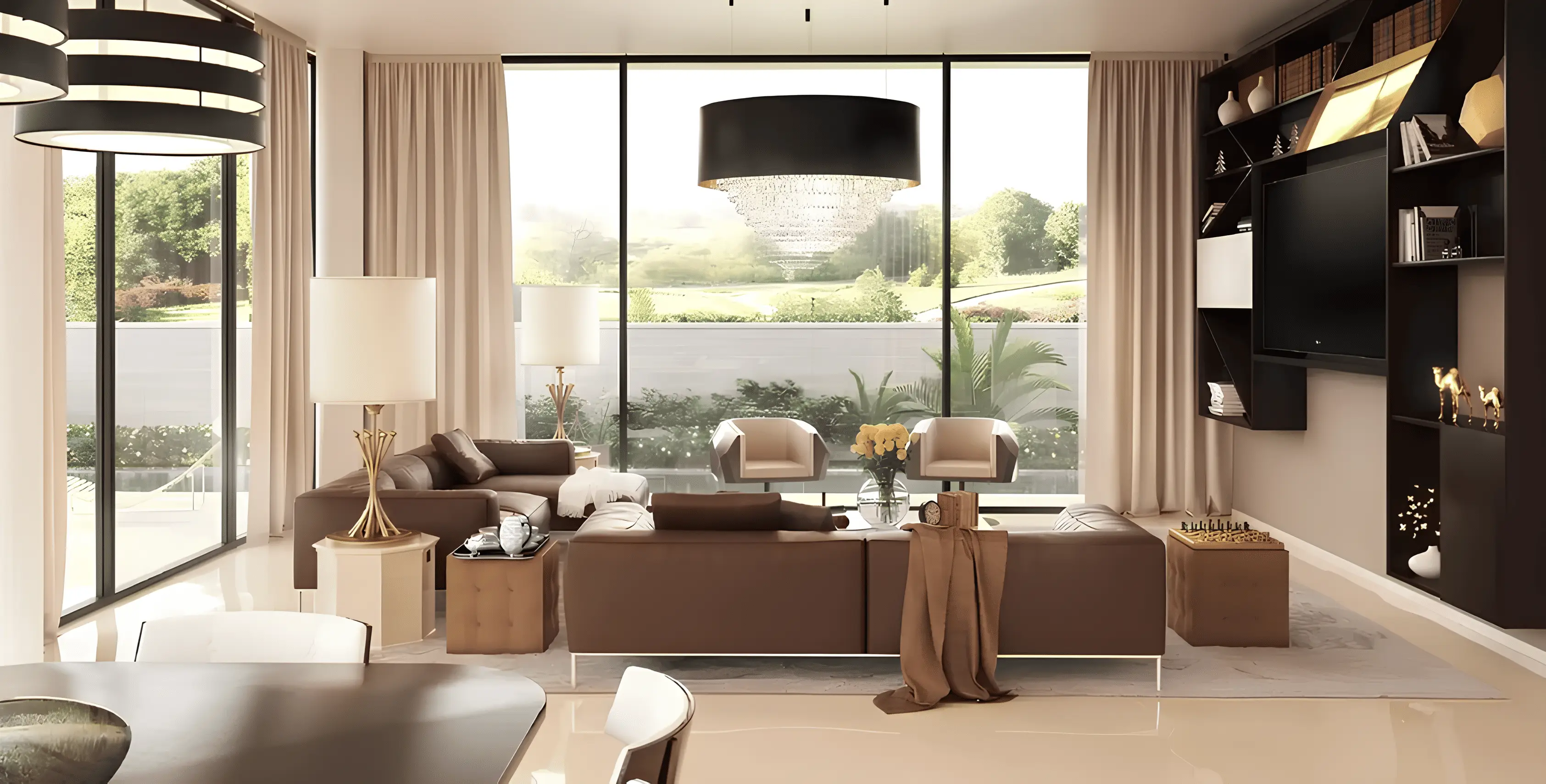 Basswood - Living Room Interior | DAMAC Properties