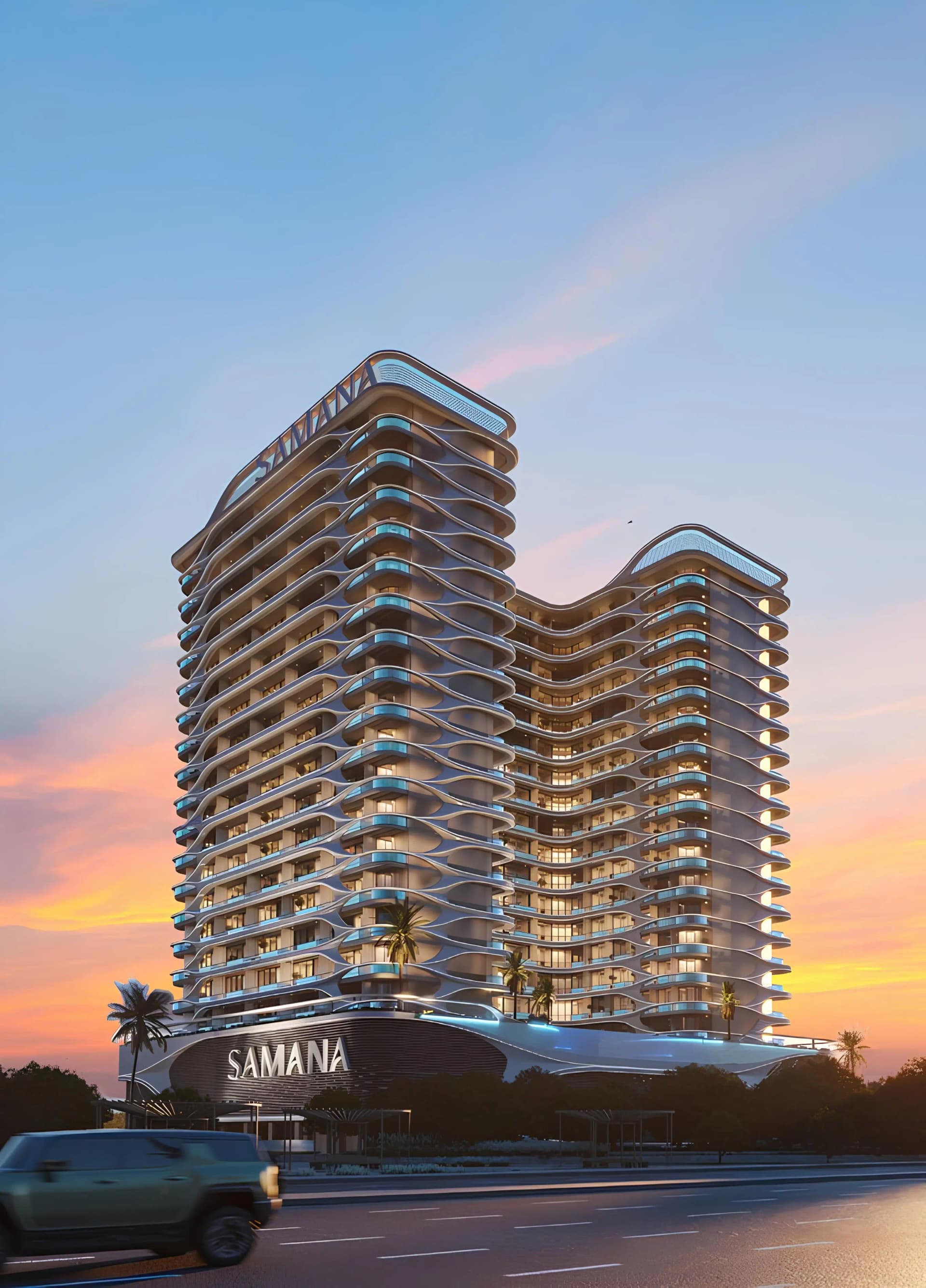 Samana Boulevard Heights - Exterior Facade | Samana Developers
