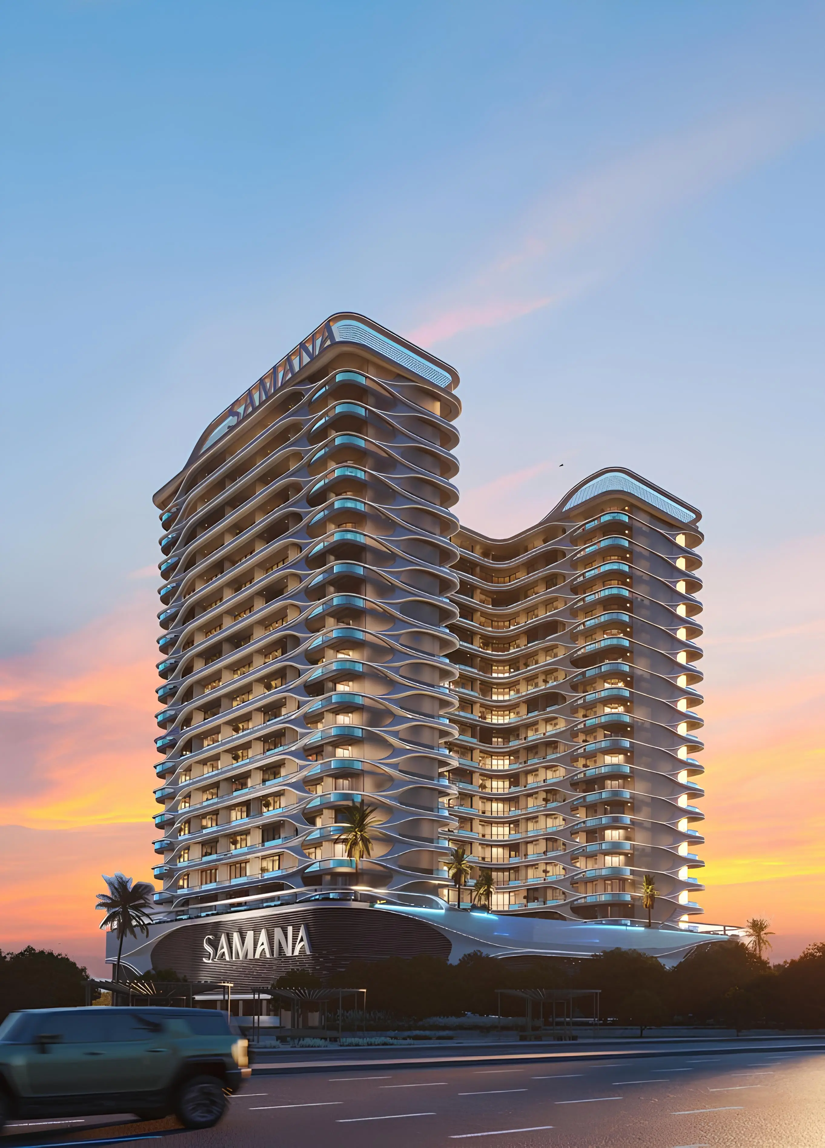 Samana Boulevard Heights - Exterior Facade | Samana Developers