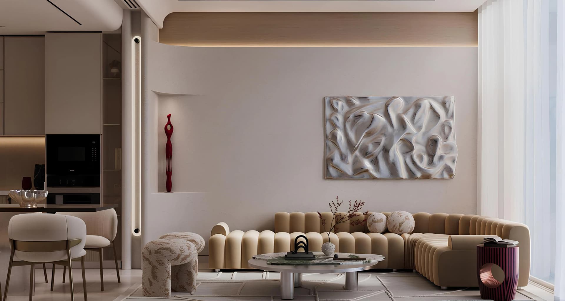 Samana Boulevard Heights - Living Room Interior | Samana Developers