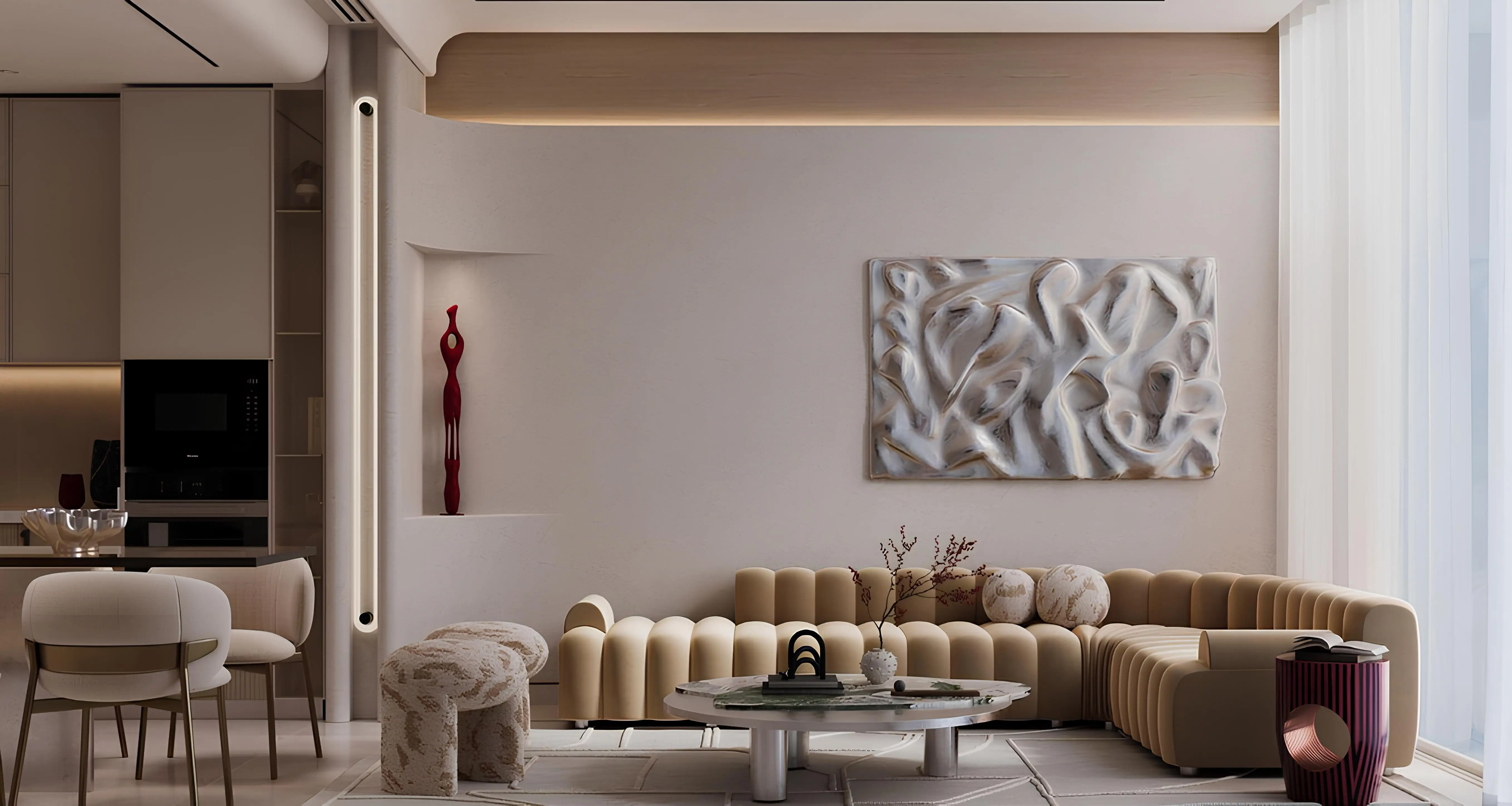 Samana Boulevard Heights - Living Room Interior | Samana Developers