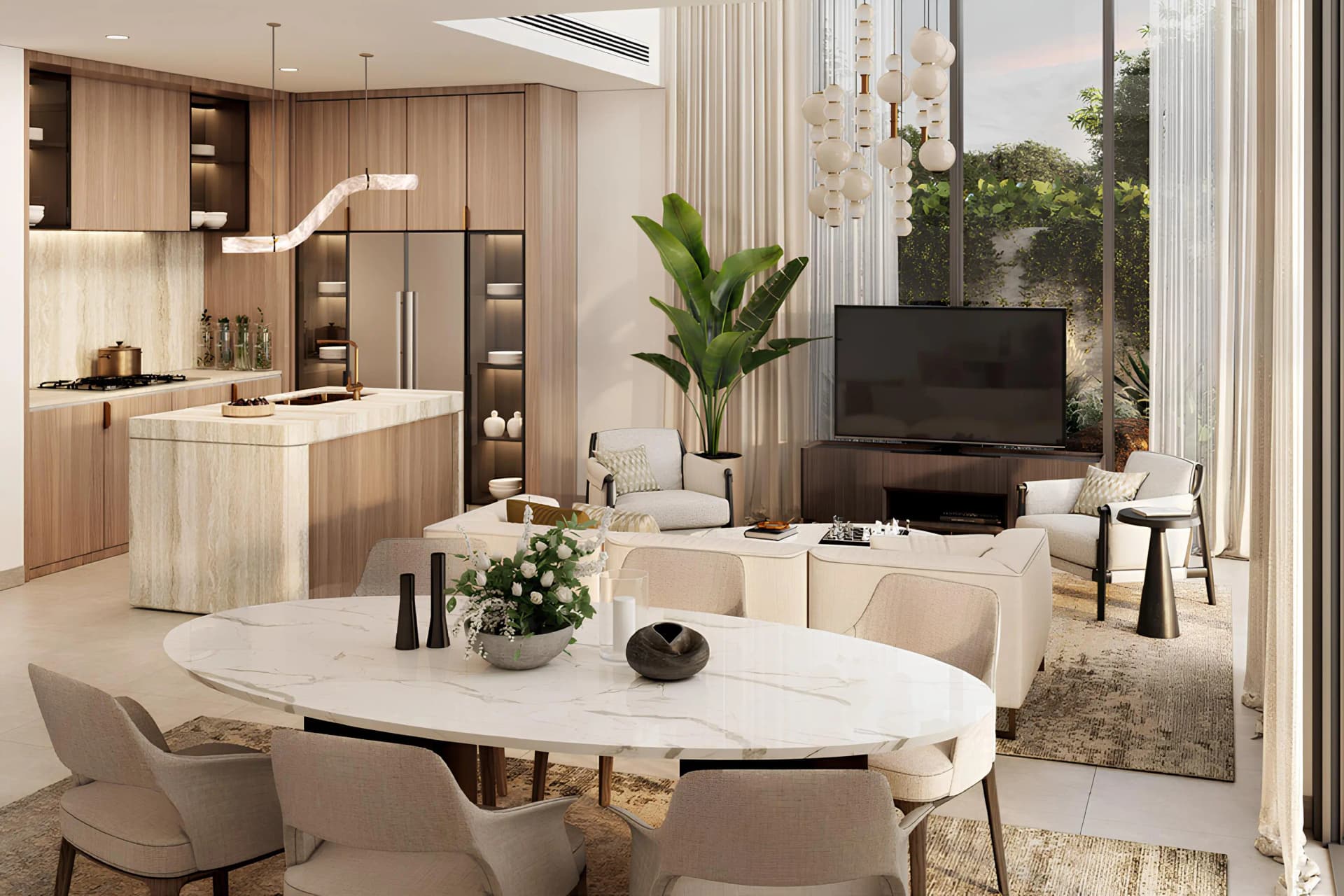 Mudon Al Ranim 7 - Living Room Interior | Dubai Properties