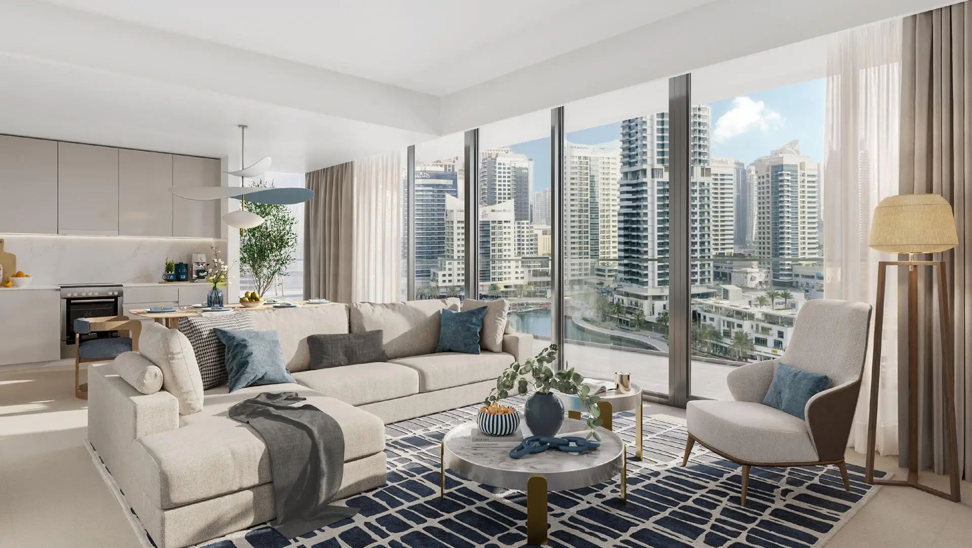 Marina Shores - Living Room Interior | Emaar Properties