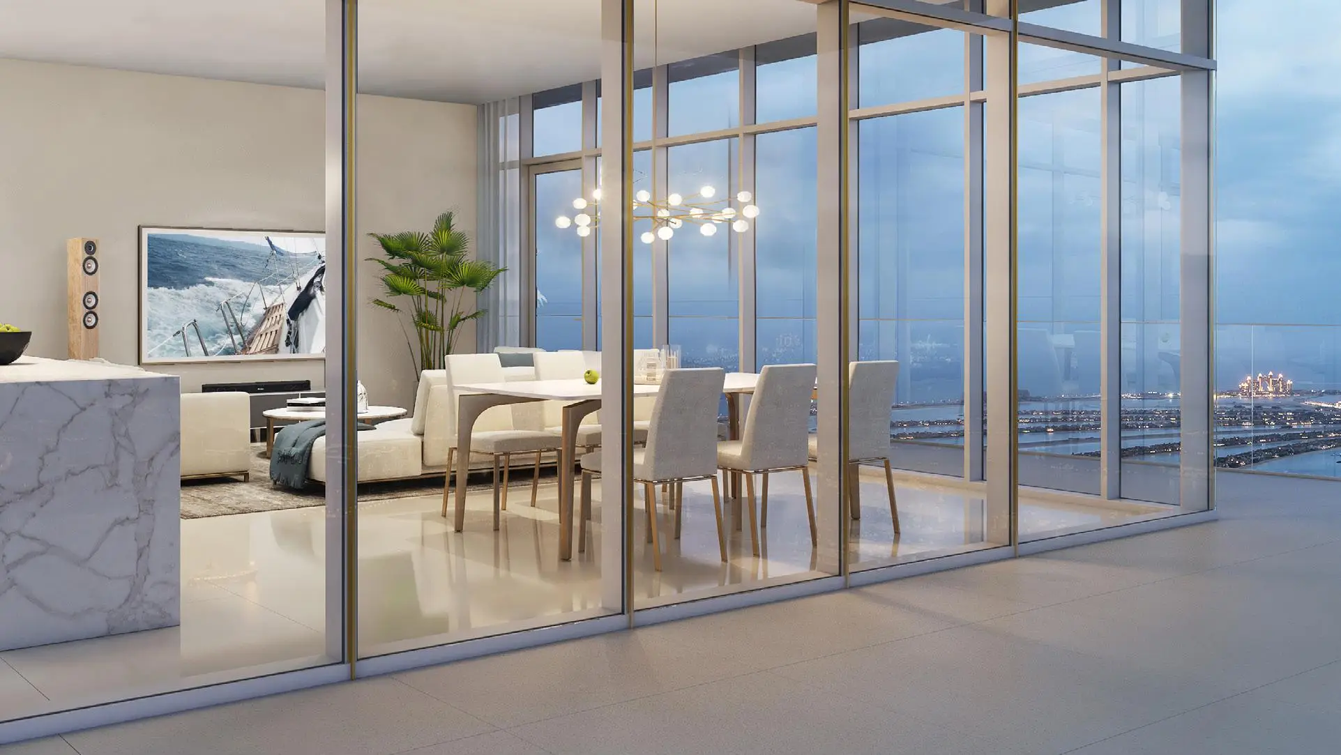 Beach Vista - Living Room Interior | Emaar Properties