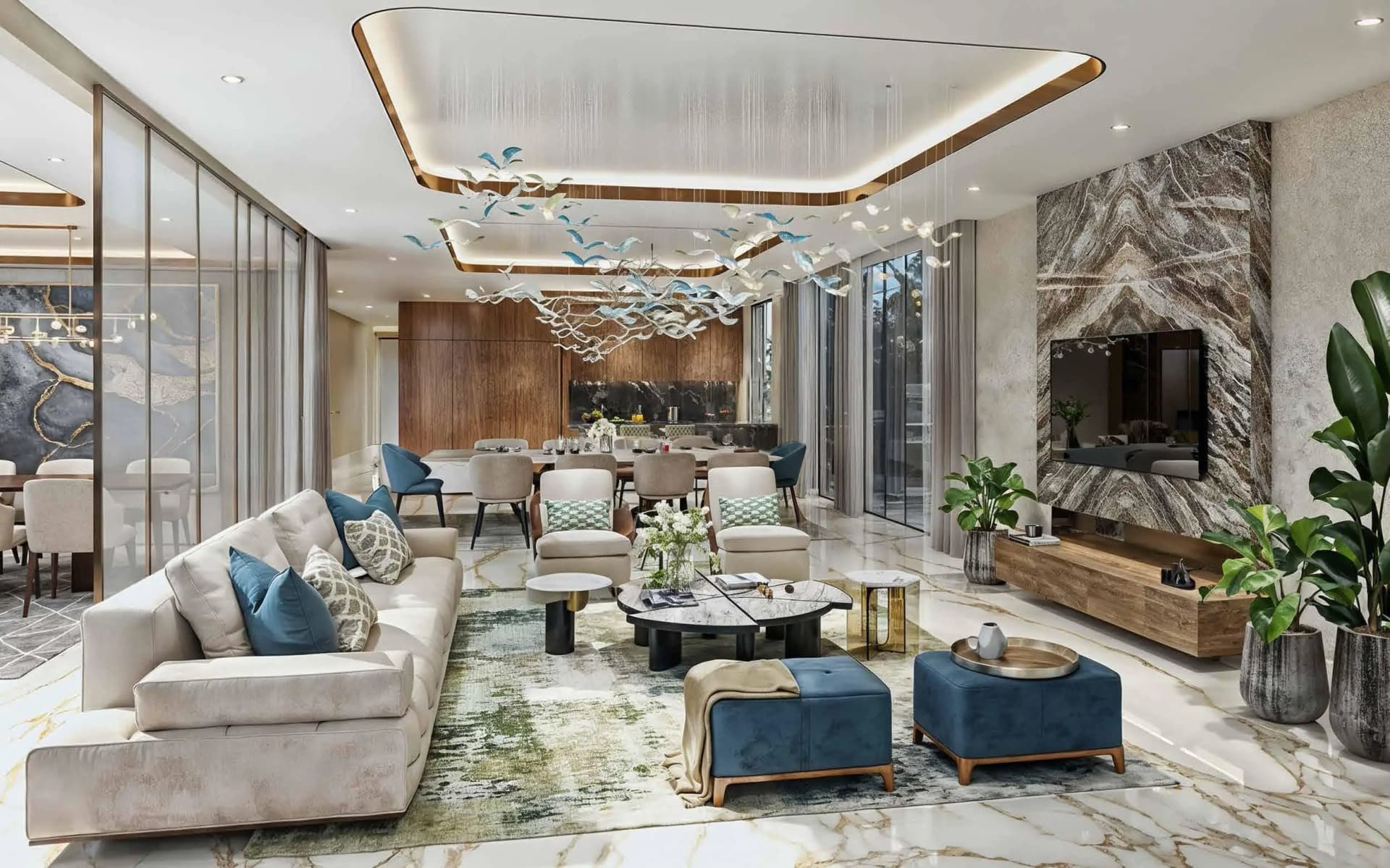 Damac Islands 2 - Bahamas 2 - Living Room Interior | DAMAC Properties
